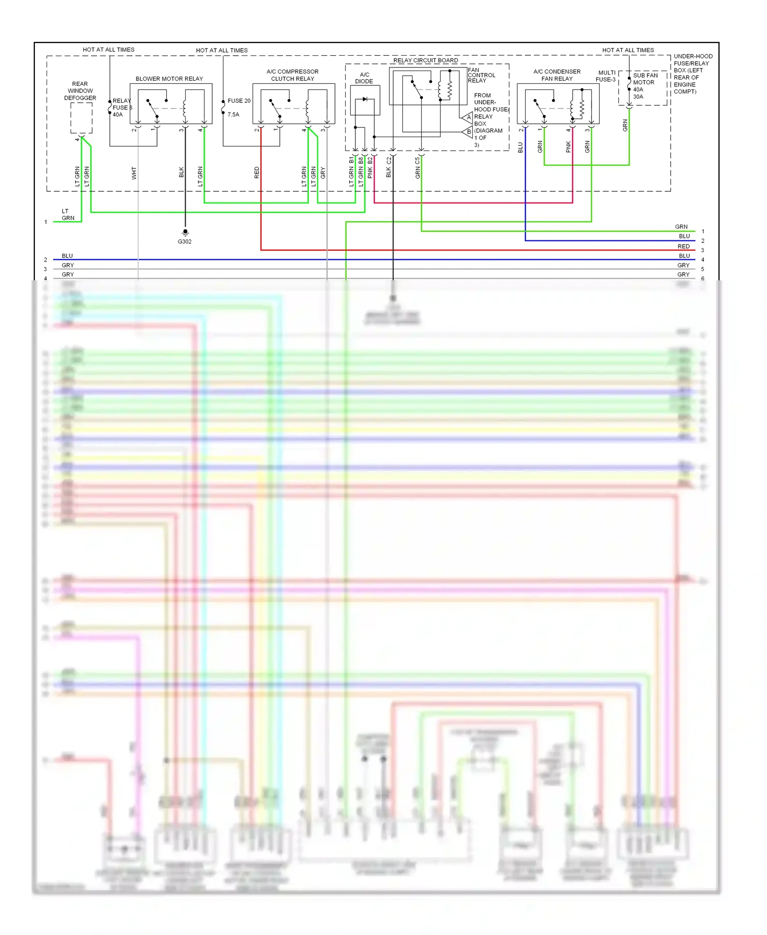 Wiring diagram mode 3 for Acura TL IV facelift (2011-2014) (1 of 2)