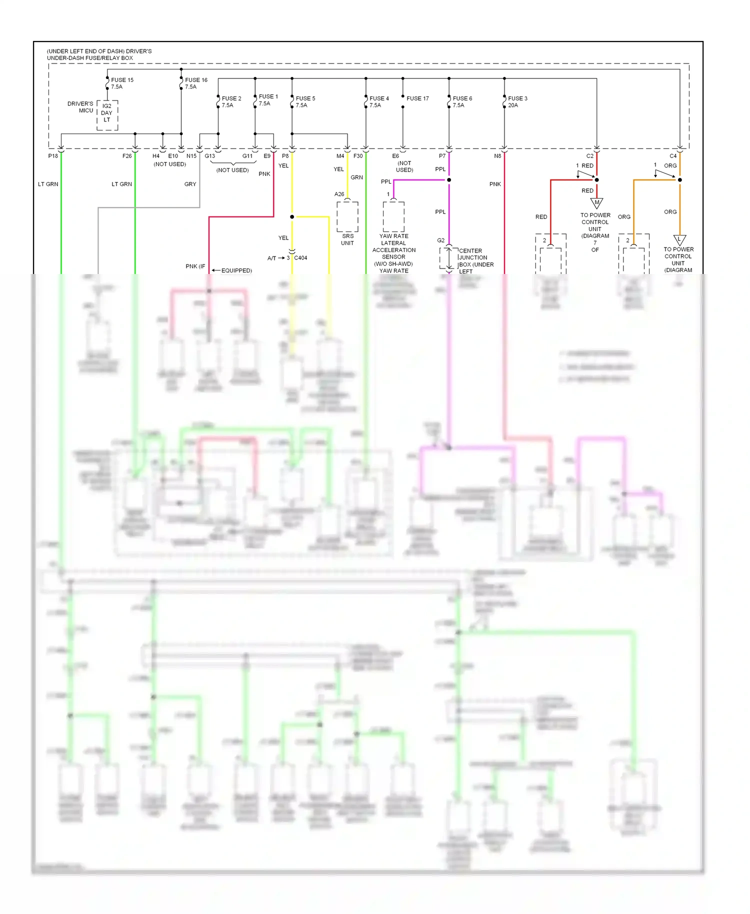 Wiring diagram power climate mirror control switch unit for Acura TL IV facelift (2011-2014) (1 of 1)