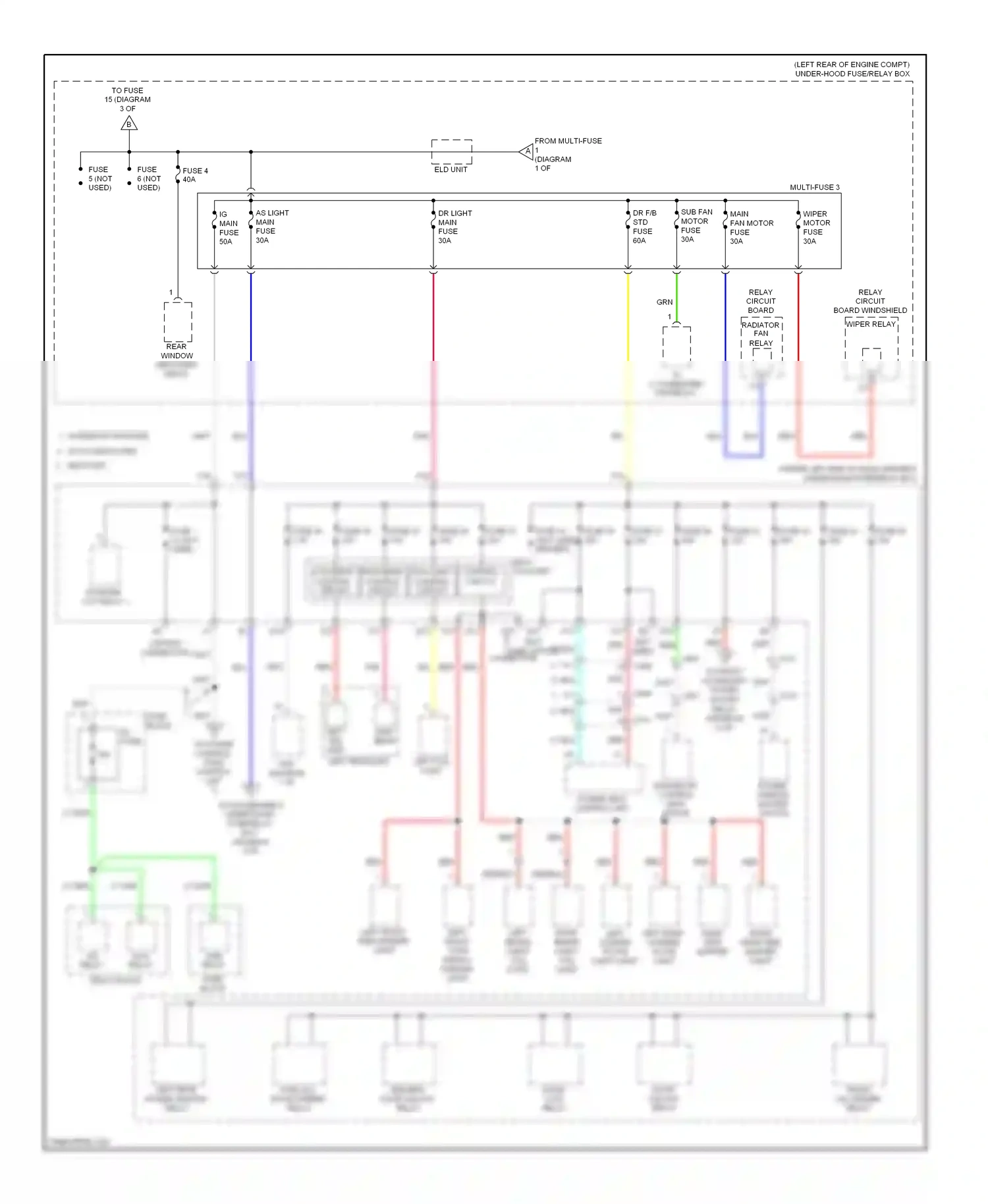 Wiring diagram power window master switch for Acura TL IV facelift (2011-2014) (7 of 15)