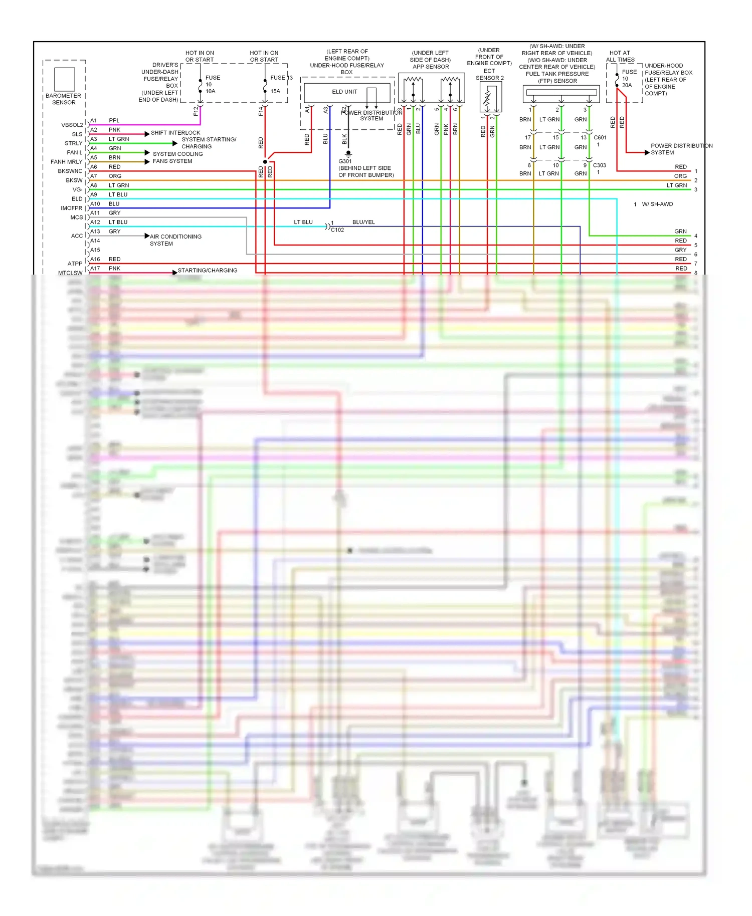 Wiring diagram starting/charging system for Acura TL IV facelift (2011-2014) (3 of 4)