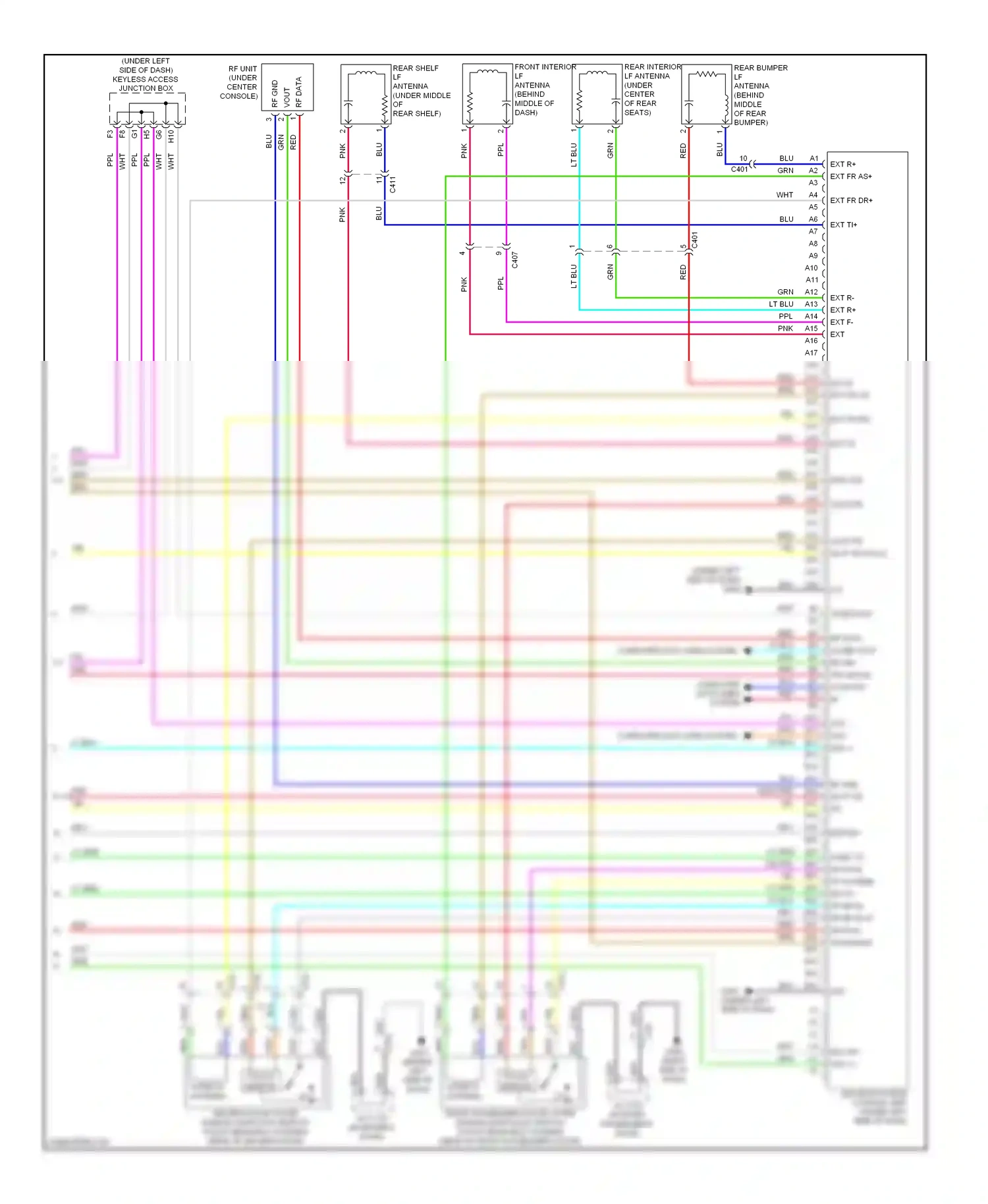 Wiring diagram touch sensor for Acura TL IV facelift (2011-2014) (1 of 2)