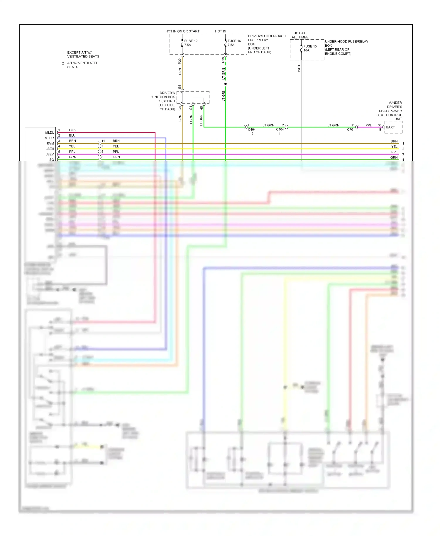 Wiring diagram (under driver's for Acura TL IV facelift (2011-2014) (1 of 1)