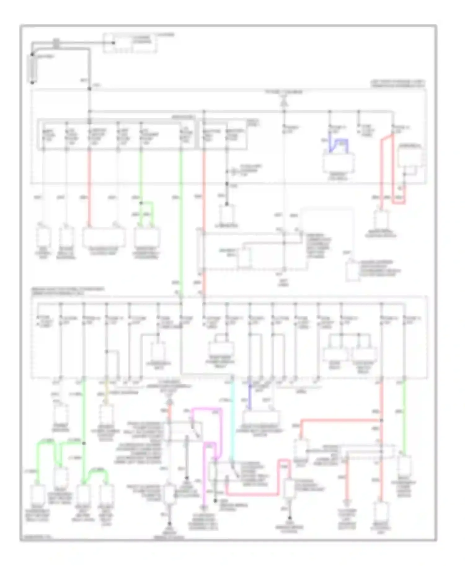 TL Acura IV (2008-2011): Power distribution circuit, with keyless access (1 of 6)
