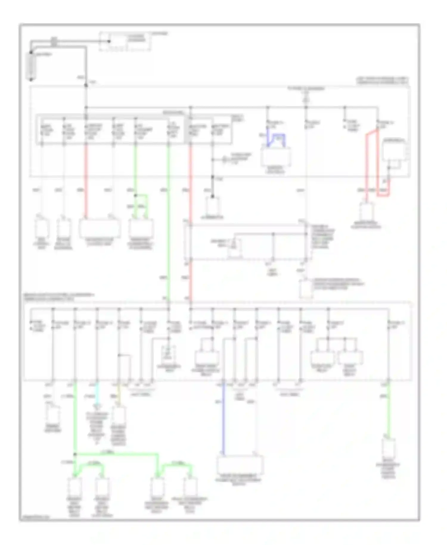 TL Acura IV (2008-2011): Power distribution circuit, without keyless access (1 of 6)