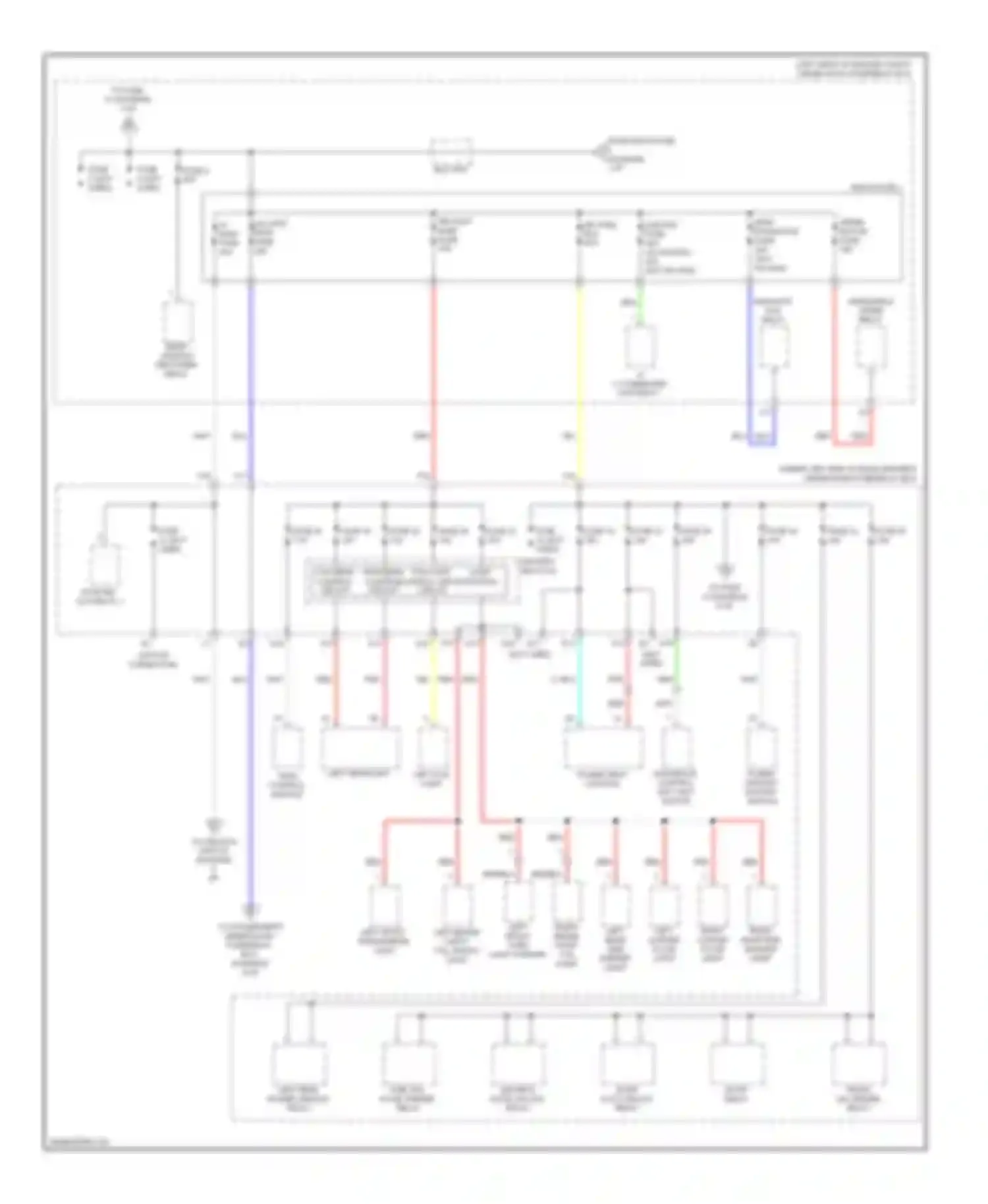 TL Acura IV (2008-2011): Power distribution circuit, without keyless access (2 of 6)