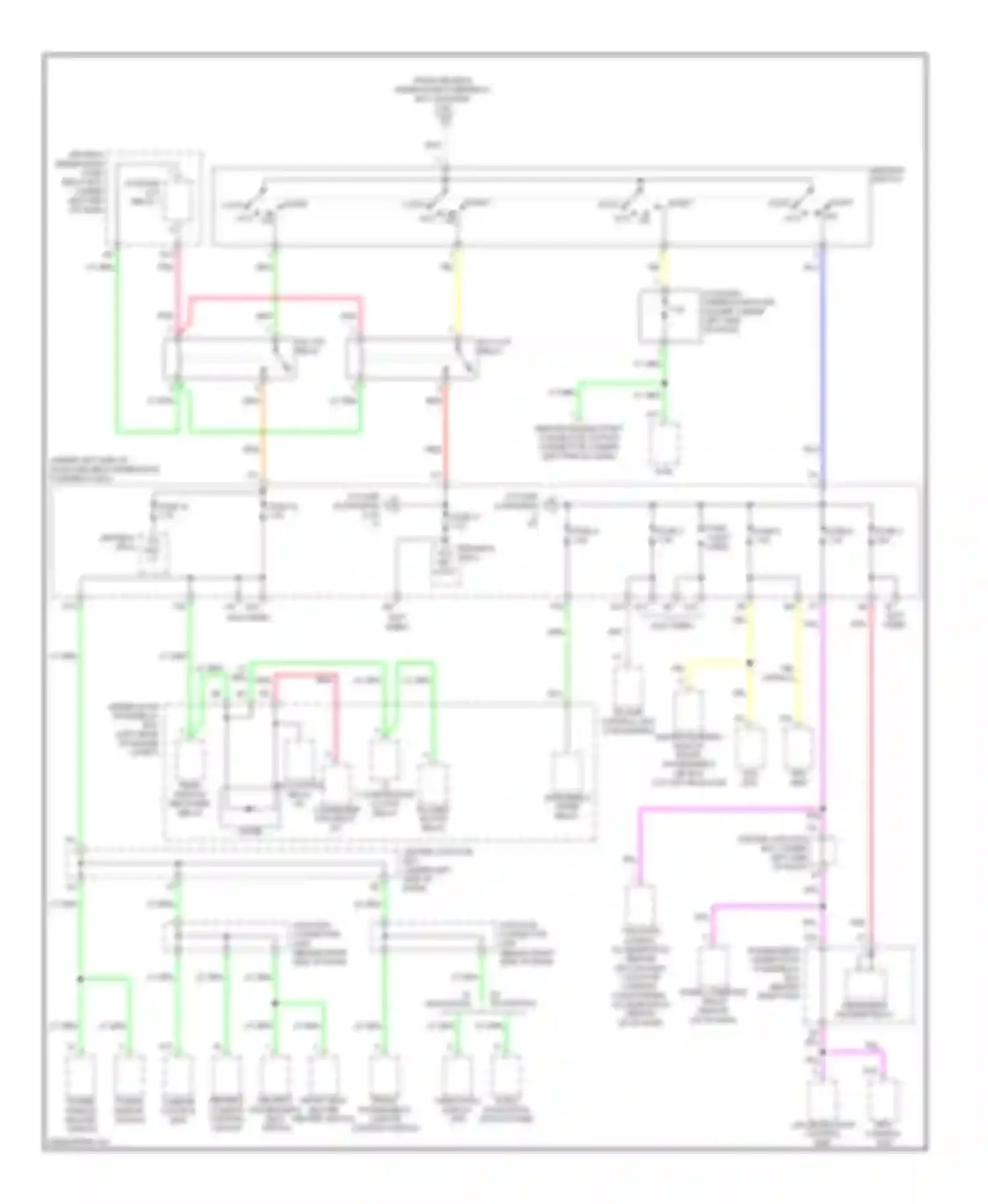 TL Acura IV (2008-2011): Power distribution circuit, without keyless access (5 of 6)