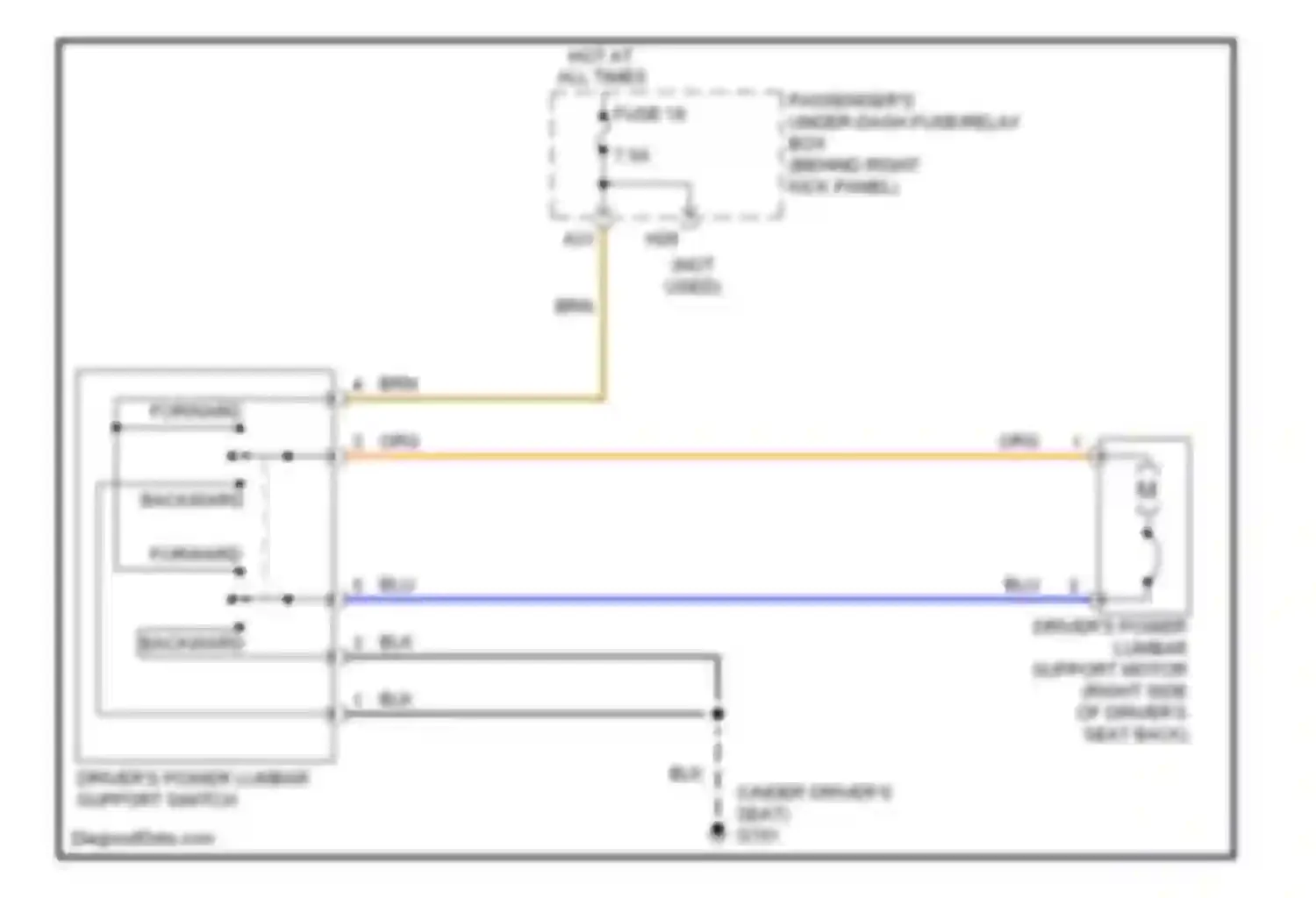 TL Acura IV (2008-2011): Driver"s lumbar circuit