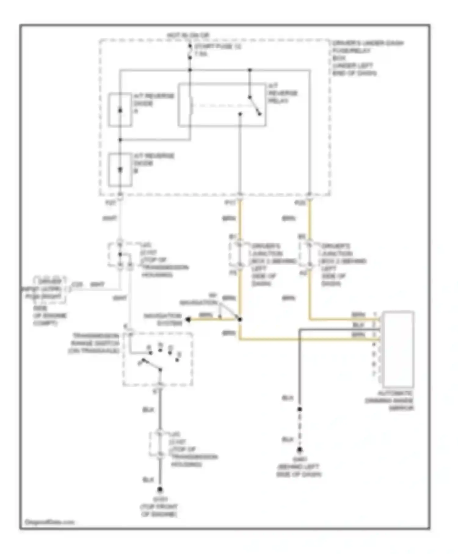 Wiring diagram a/t reverse diode a for Acura TL IV (2008-2011) (5 of 5)