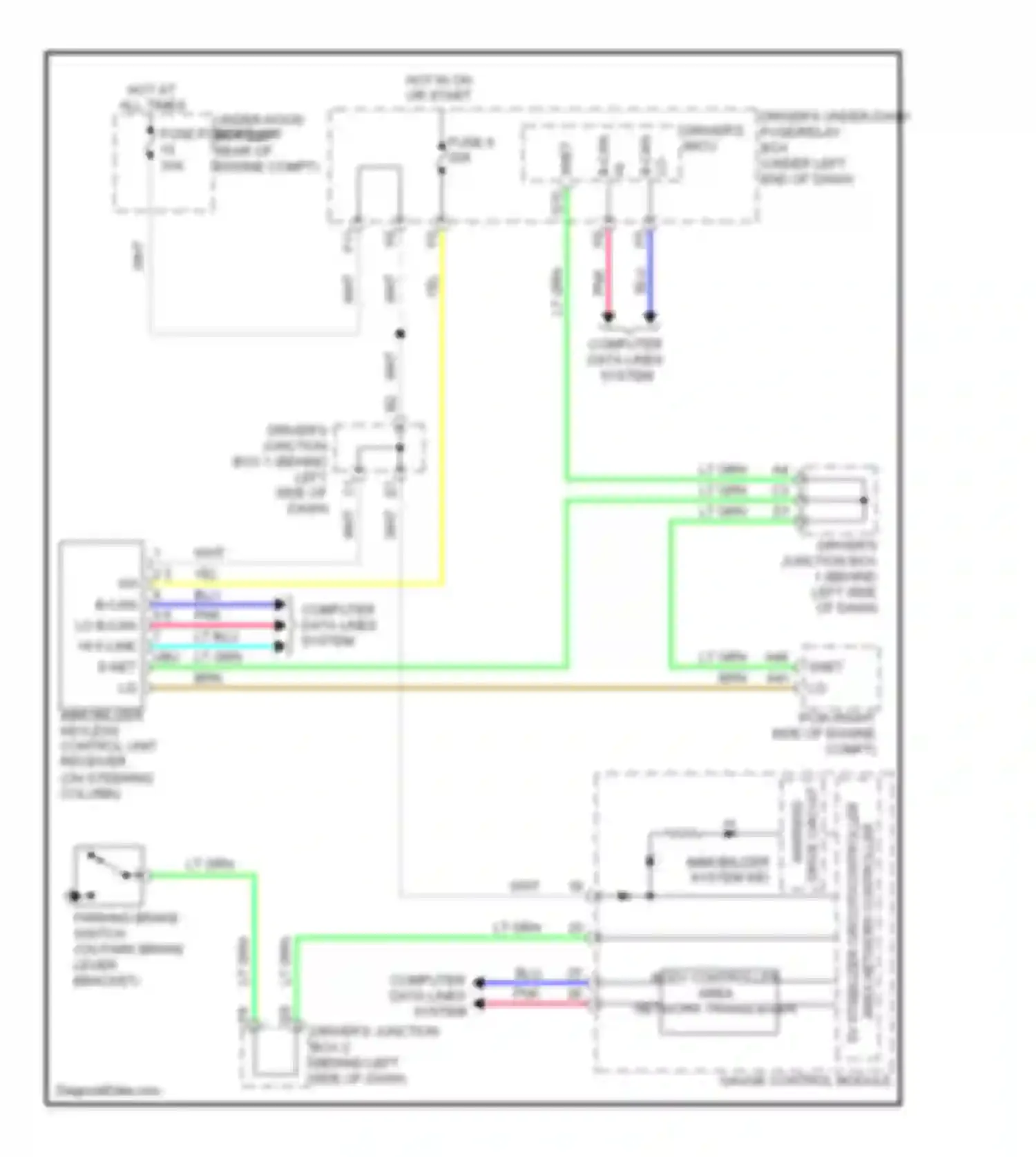 Wiring diagram b-can lo b-can hi k-line s-net lg pnk for Acura TL IV (2008-2011) (1 of 1)