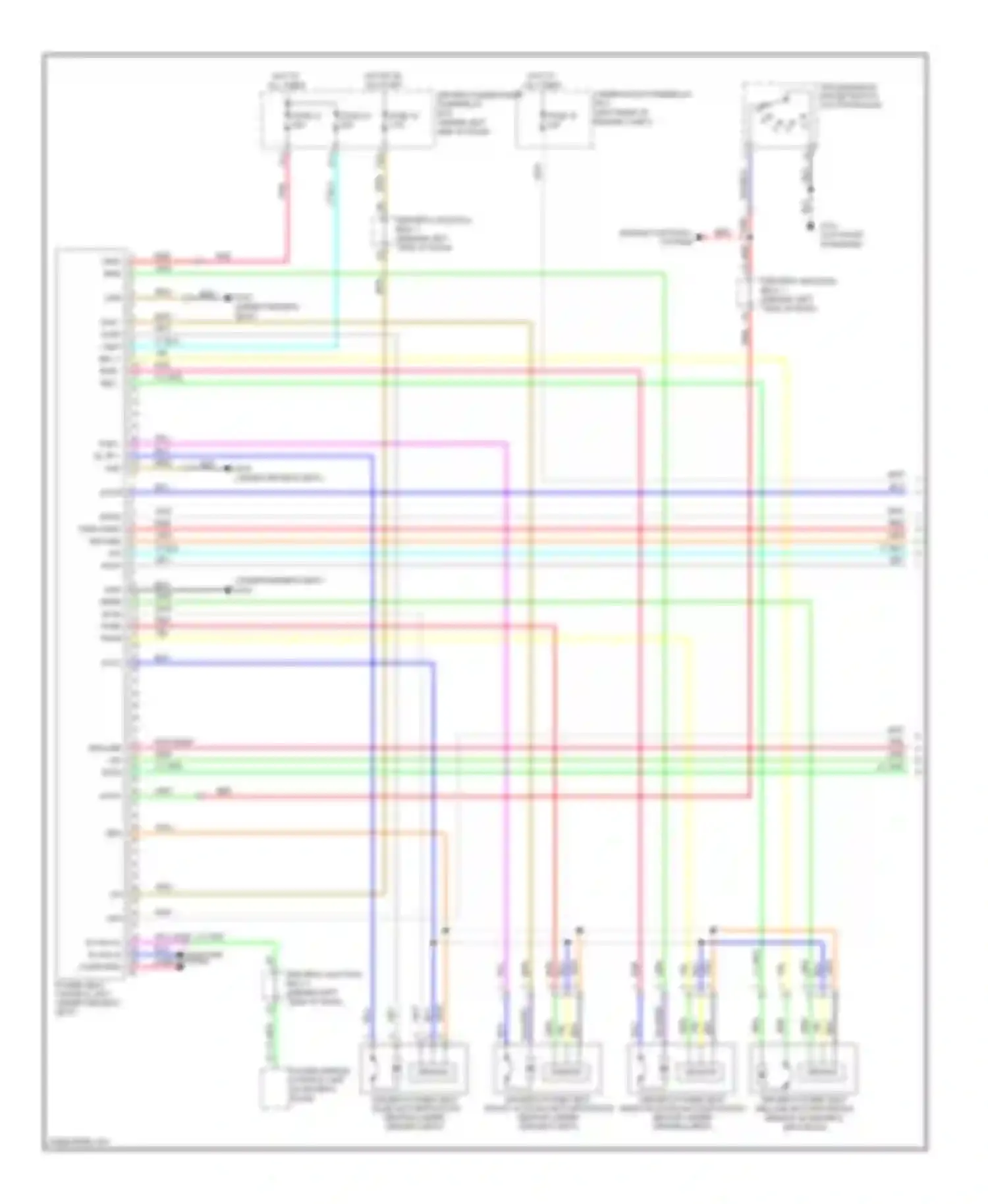 Wiring diagram driver's junction box 1 for Acura TL IV (2008-2011) (2 of 3)