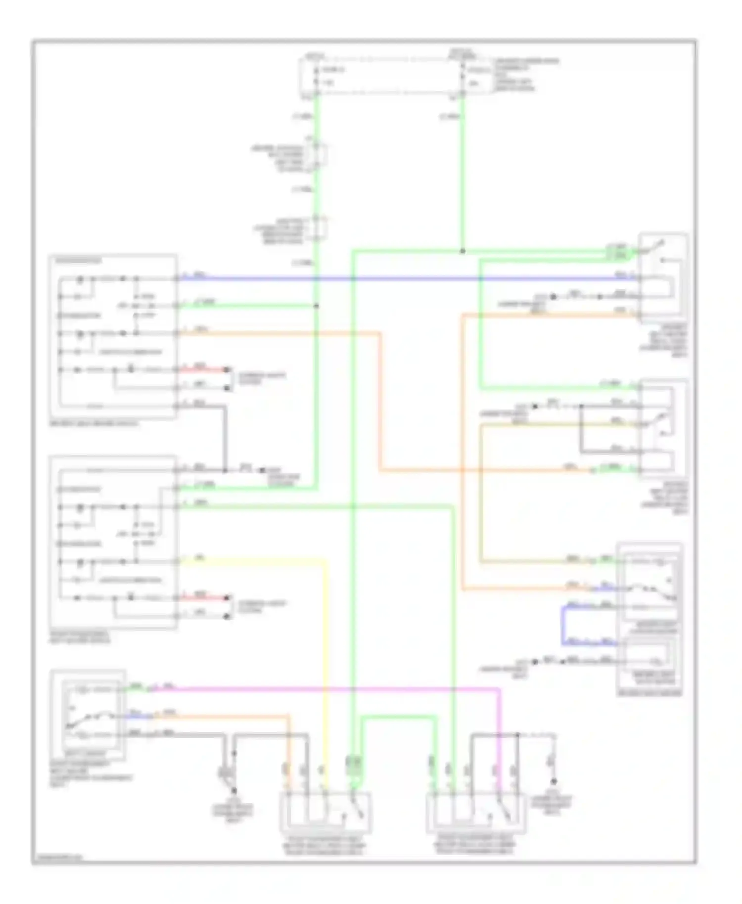 Wiring diagram driver's under-dash fuse/relay box for Acura TL IV (2008-2011) (2 of 2)