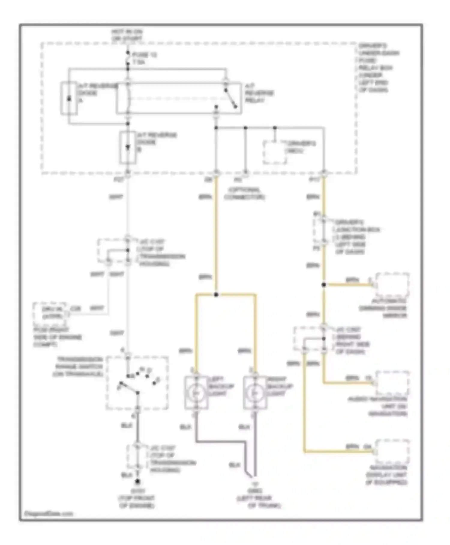 Wiring diagram hot in on or start for Acura TL IV (2008-2011) (11 of 35)