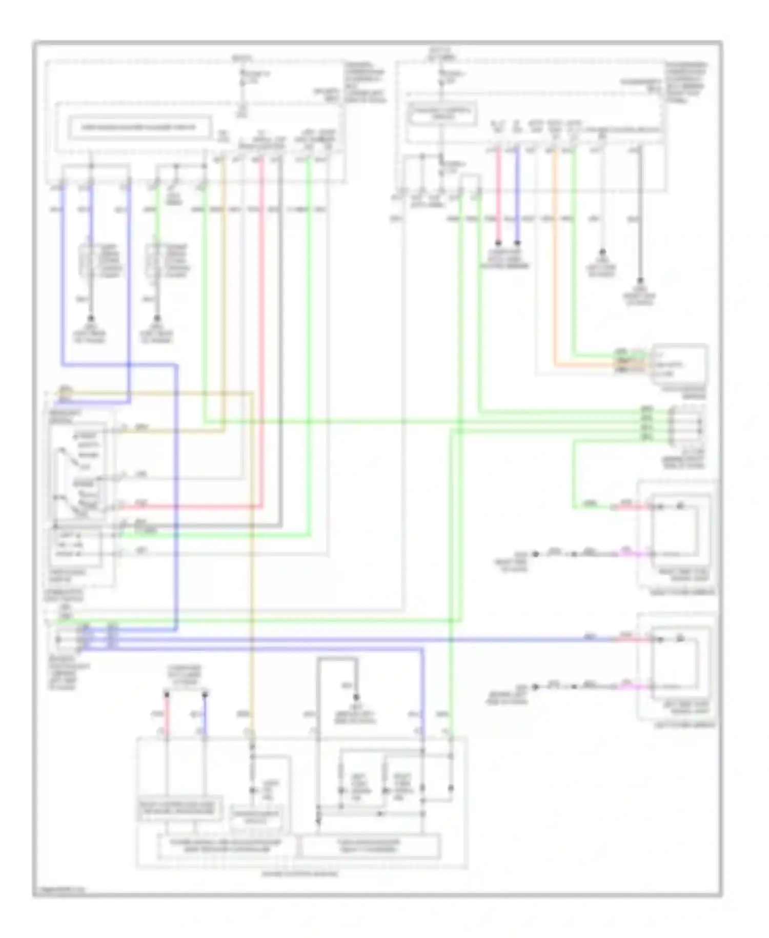 Wiring diagram right side turn signal light for Acura TL IV (2008-2011) (1 of 1)