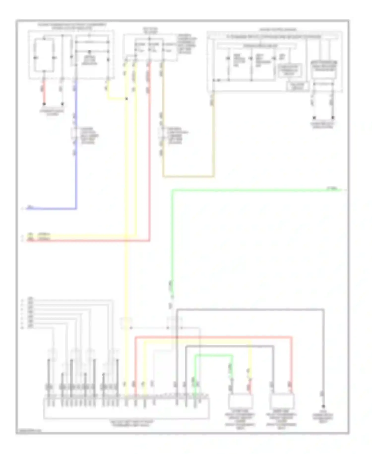 Wiring diagram seat belt reminder ind for Acura TL IV (2008-2011) (3 of 3)