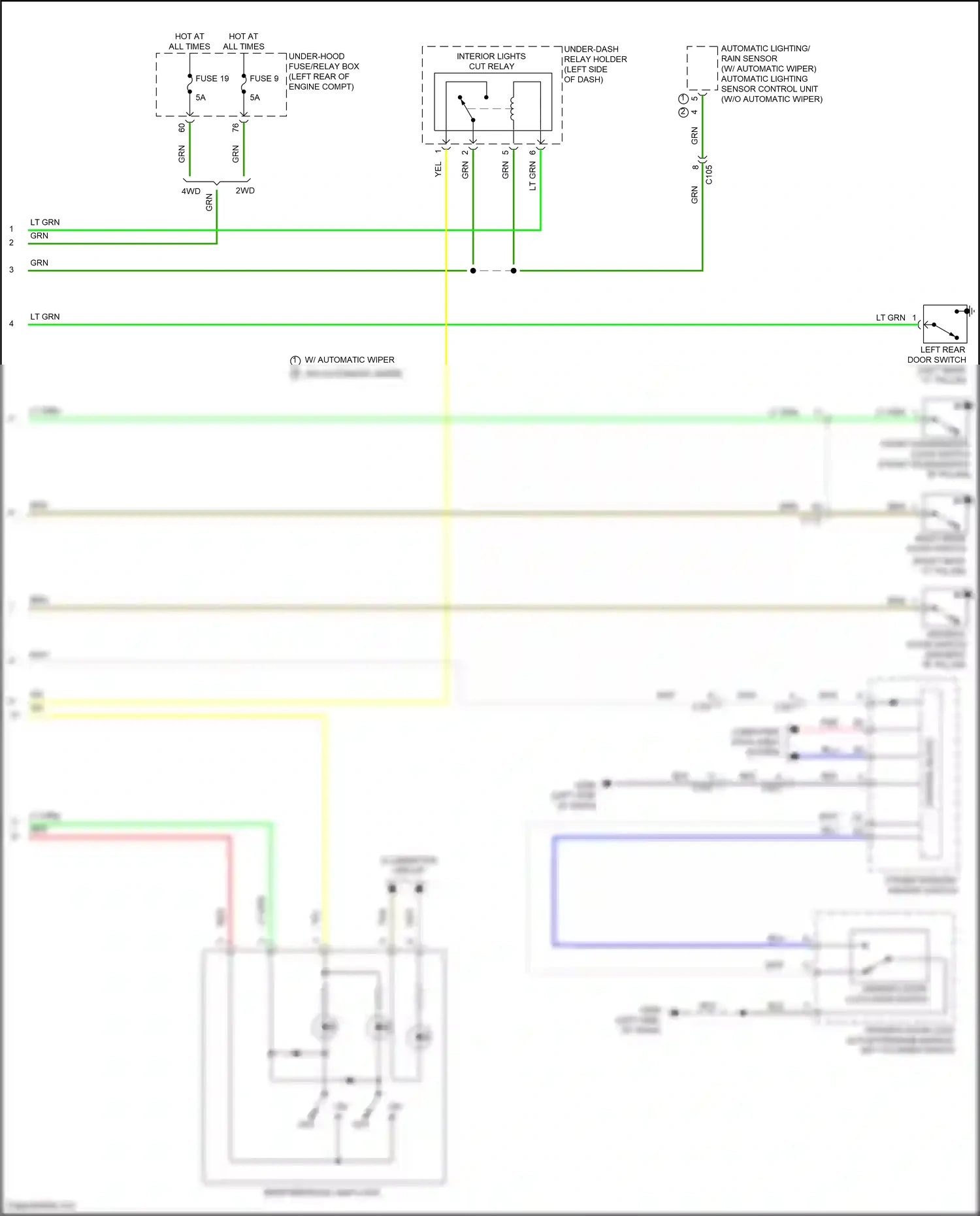 Acura TLX I facelift (2017-2020) automatic lighting sensor control unit wiring diagram  (2 of 6)