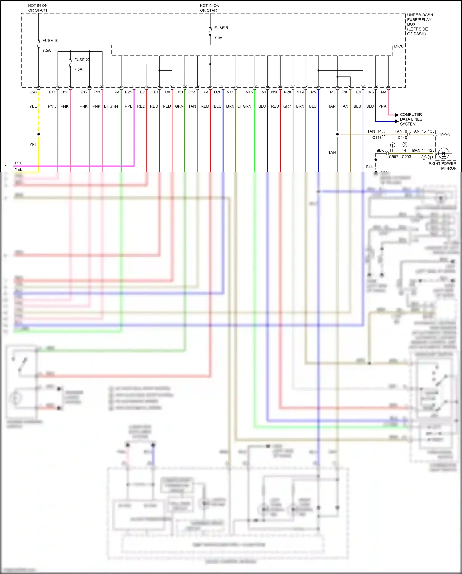Acura TLX I facelift (2017-2020) automatic lighting sensor control unit wiring diagram  (3 of 6)