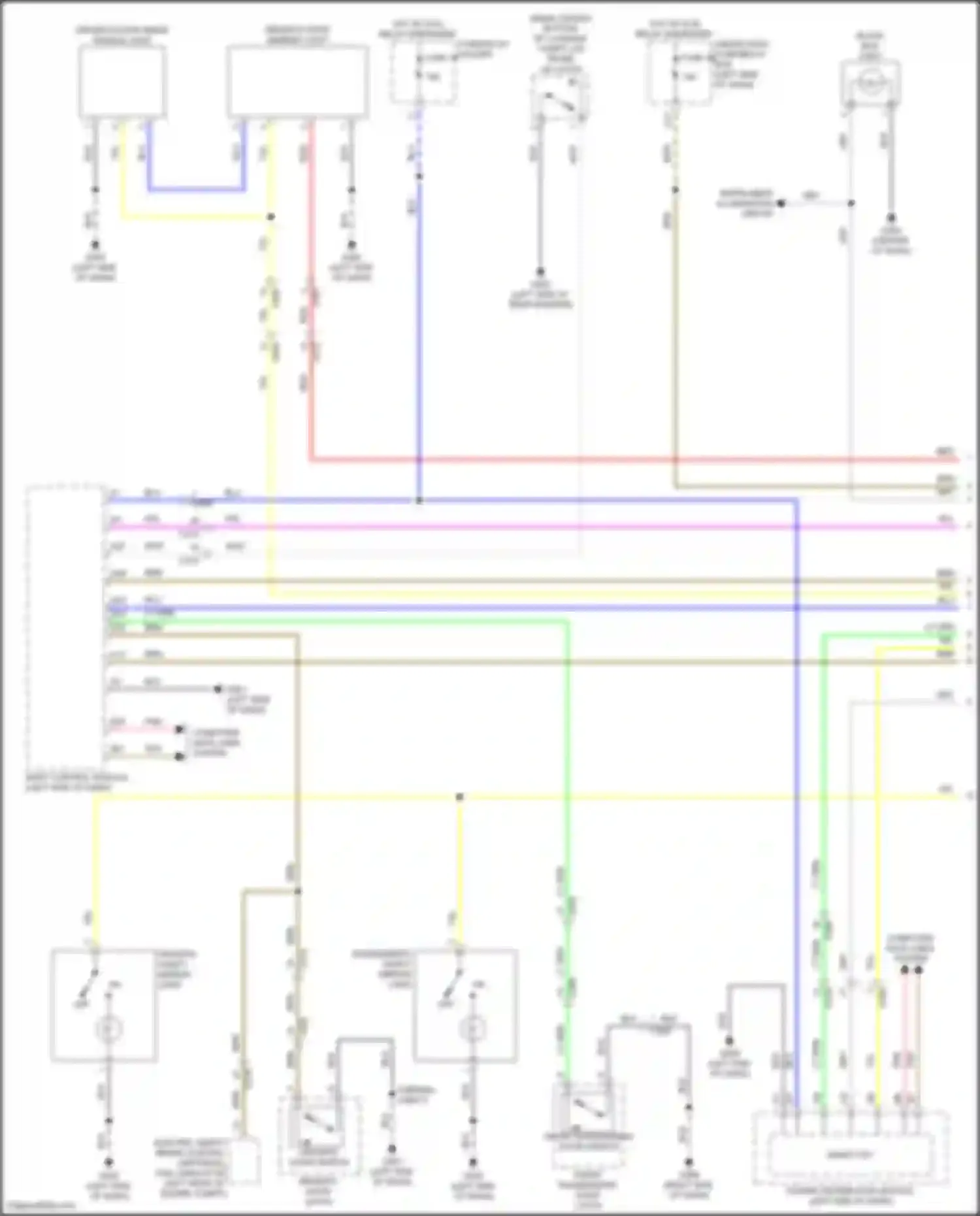 TLX Acura II (2020-2024): Courtesy lamps circuit, w/ master lighting control (1 of 3)