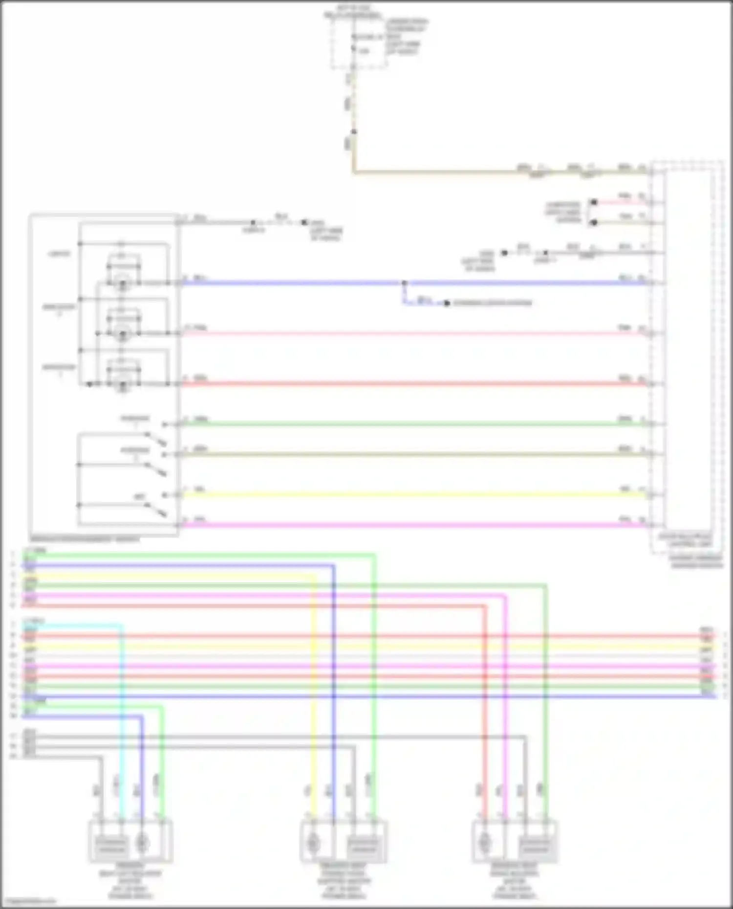 Wiring diagram driver's seat right bolster motor for Acura TLX II (2020-2024) (2 of 2)