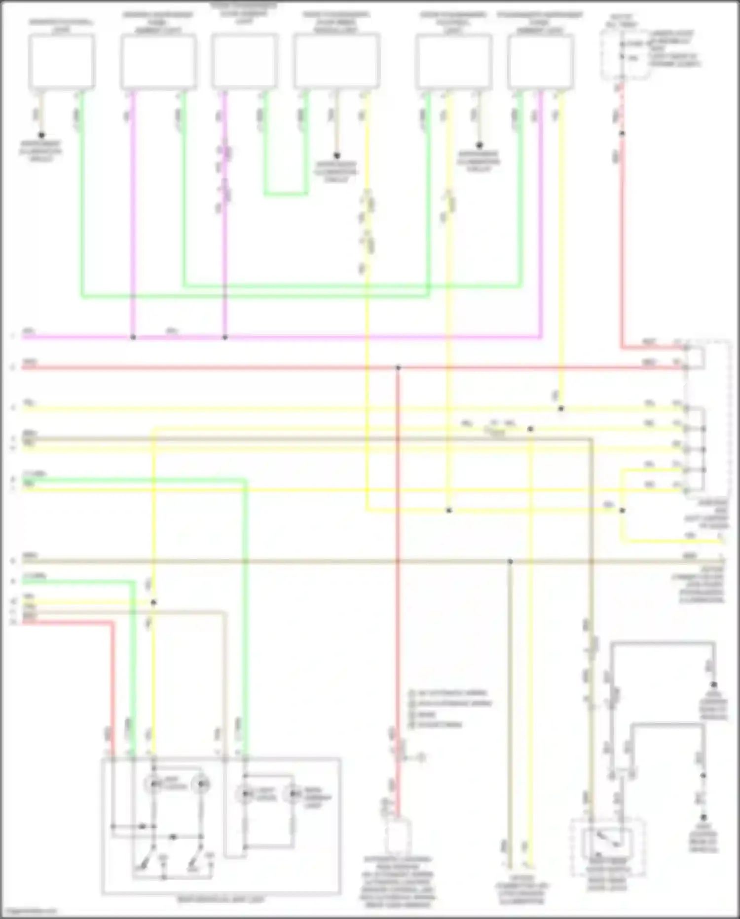Wiring diagram front passenger's door ambient light for Acura TLX II (2020-2024) (3 of 4)