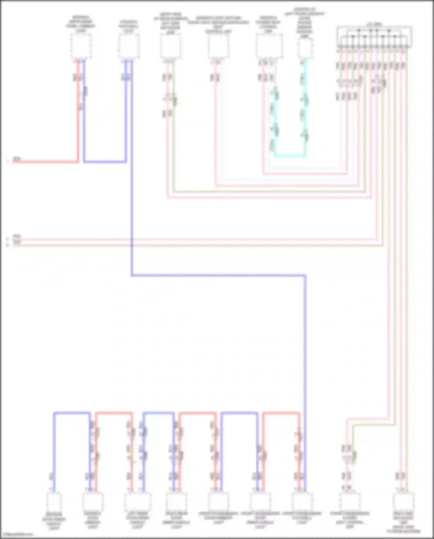 Wiring diagram front passenger's door inner handle light for Acura TLX II (2020-2024) (1 of 5)