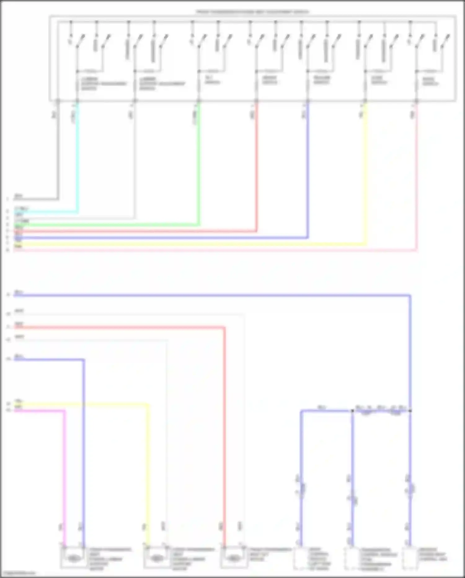 Wiring diagram front passenger's power seat adjustment switch for Acura TLX II (2020-2024) (1 of 2)