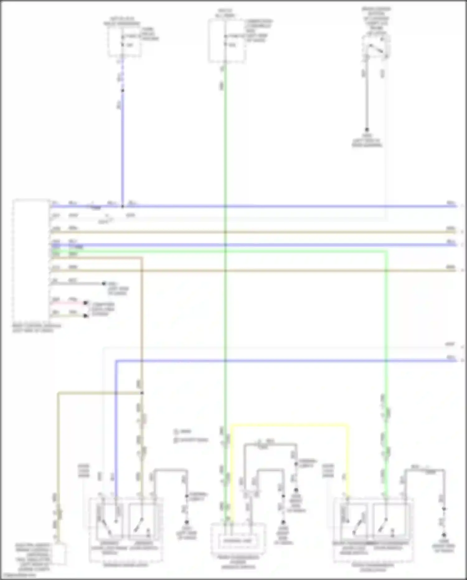 Wiring diagram front passenger's power window switch for Acura TLX II (2020-2024) (3 of 9)