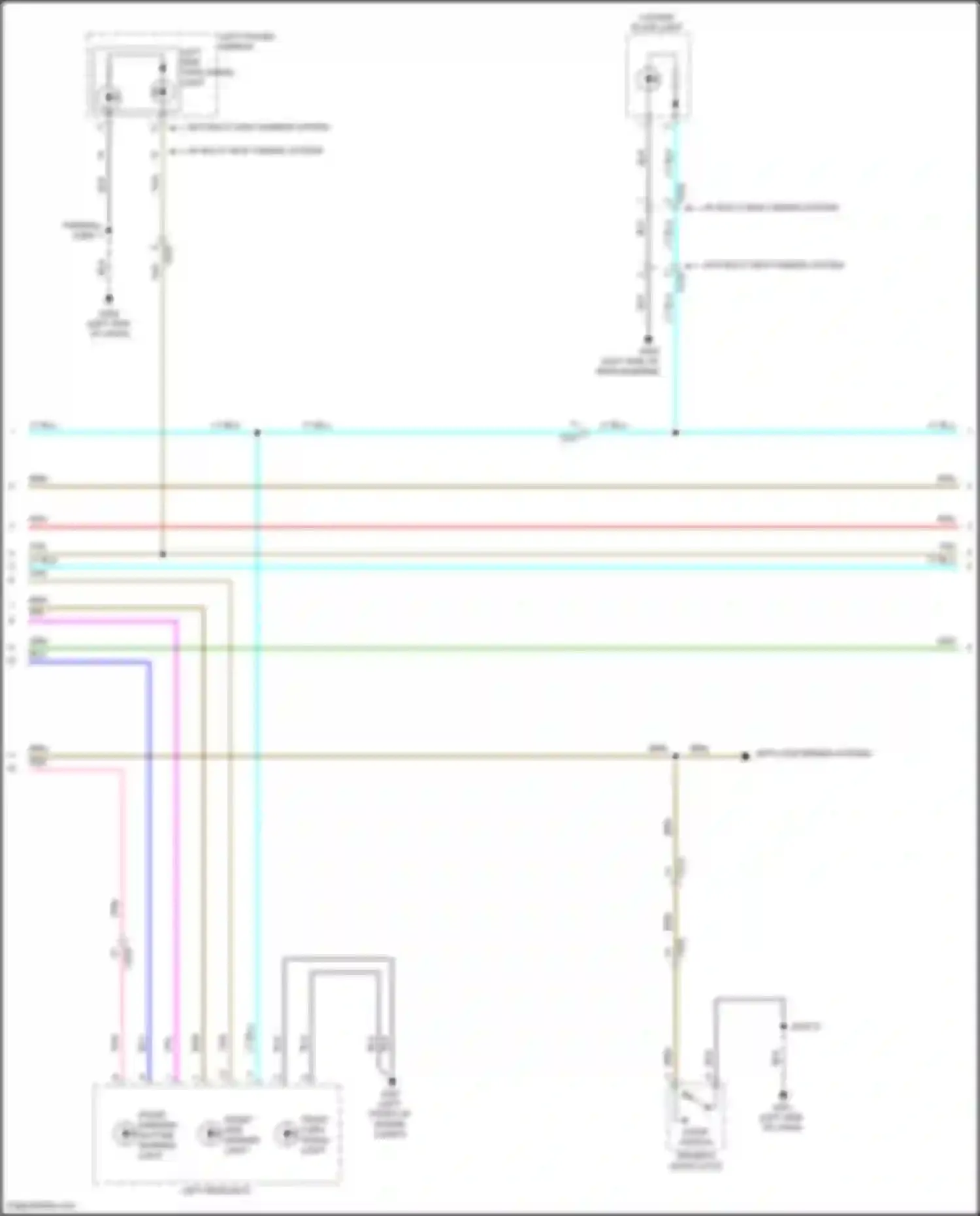 Wiring diagram front side marker light for Acura TLX II (2020-2024) (2 of 2)