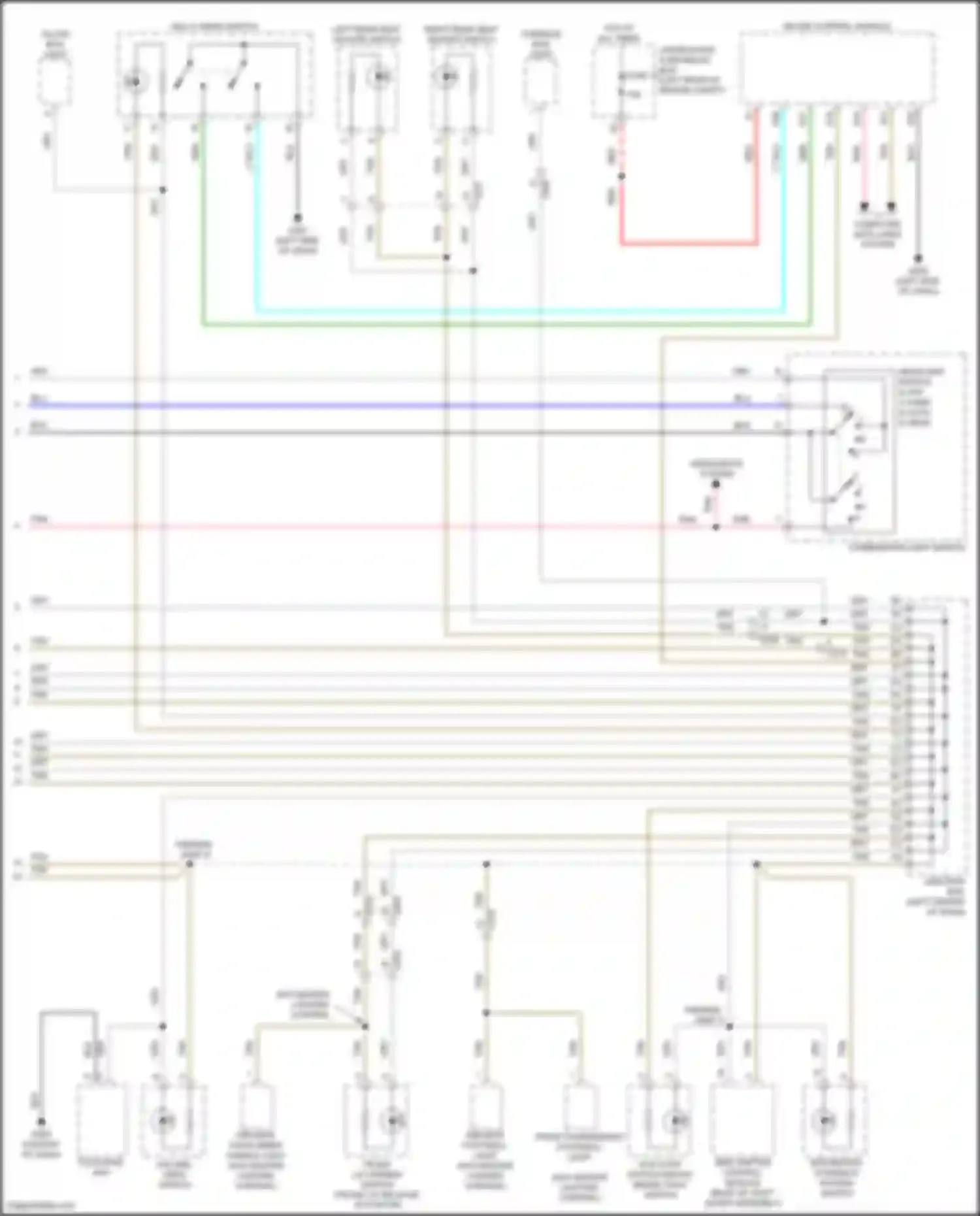 Wiring diagram glove box light for Acura TLX II (2020-2024) (4 of 4)