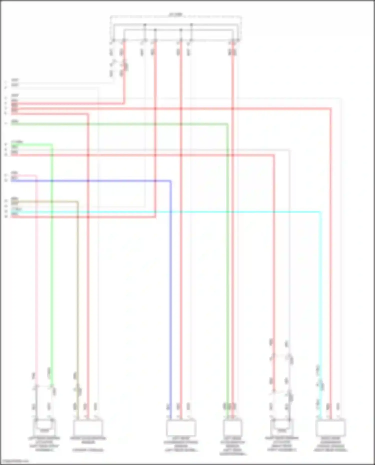 Wiring diagram left rear damper actuator for Acura TLX II (2020-2024) (1 of 1)
