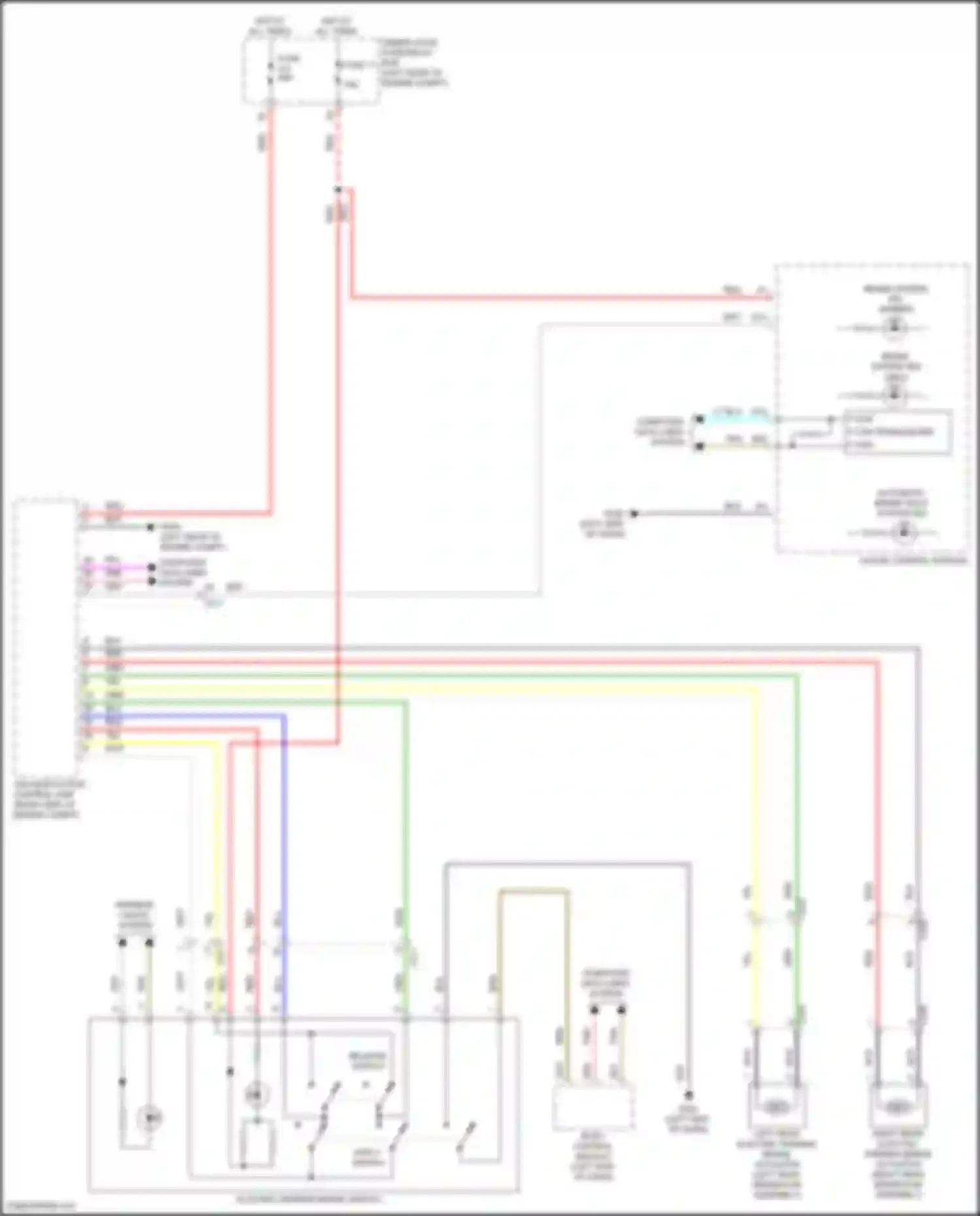 Wiring diagram left rear electric parking brake actuator for Acura TLX II (2020-2024) (2 of 2)