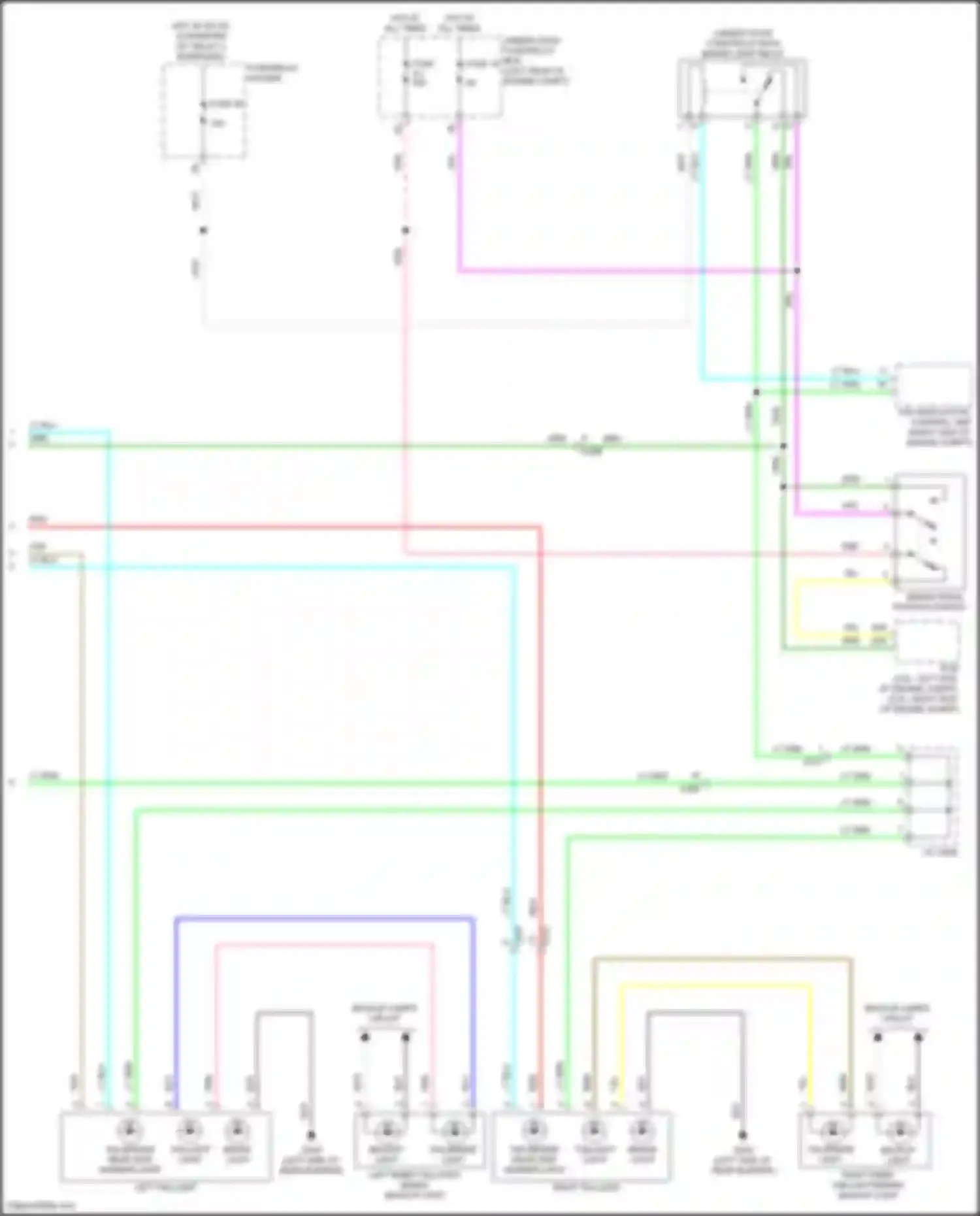 Wiring diagram left taillight for Acura TLX II (2020-2024) (1 of 2)