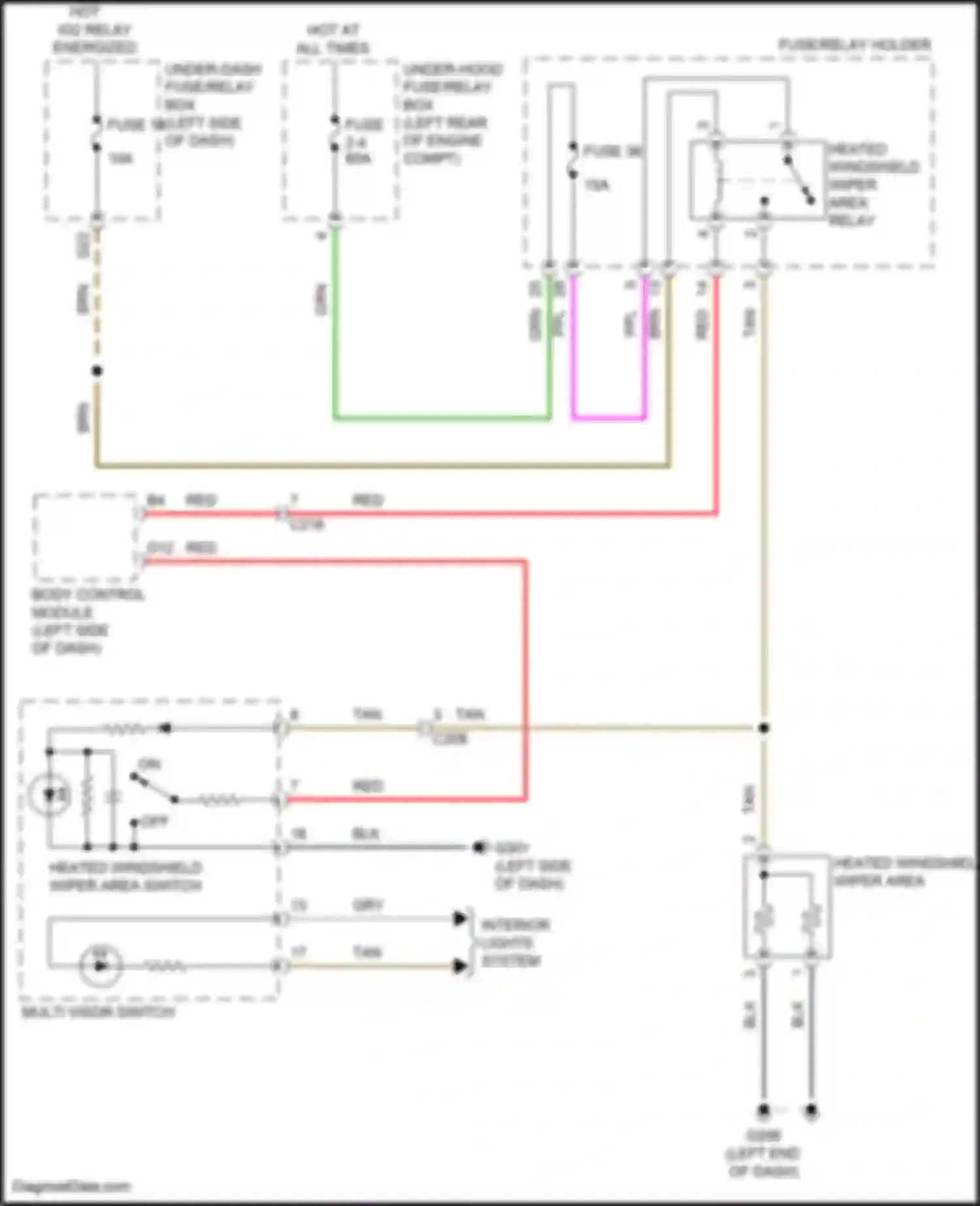 Wiring diagram multi visor switch for Acura TLX II (2020-2024) (8 of 8)