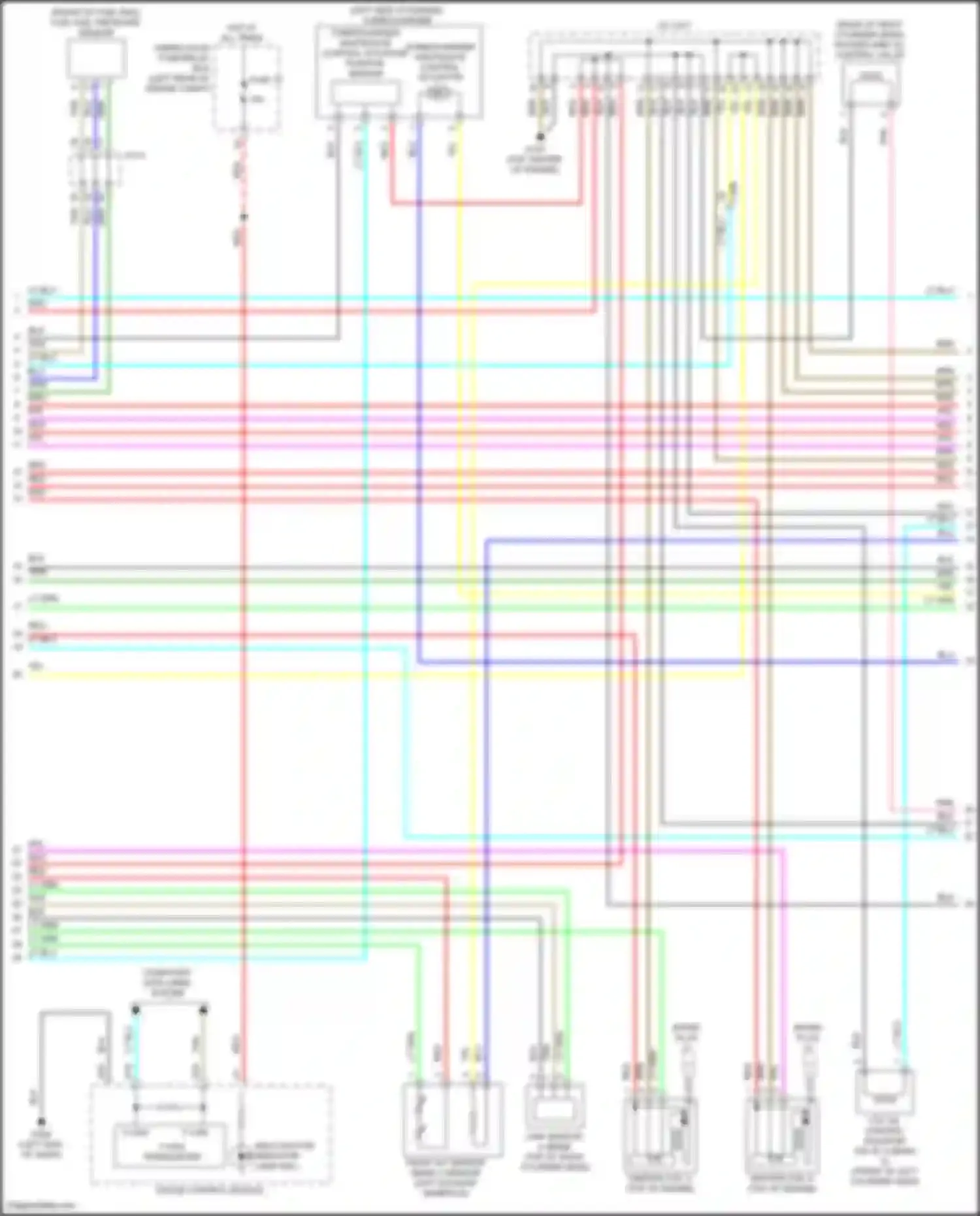 Wiring diagram turbocharger wastegate control actuator position sensor for Acura TLX II (2020-2024) (2 of 2)