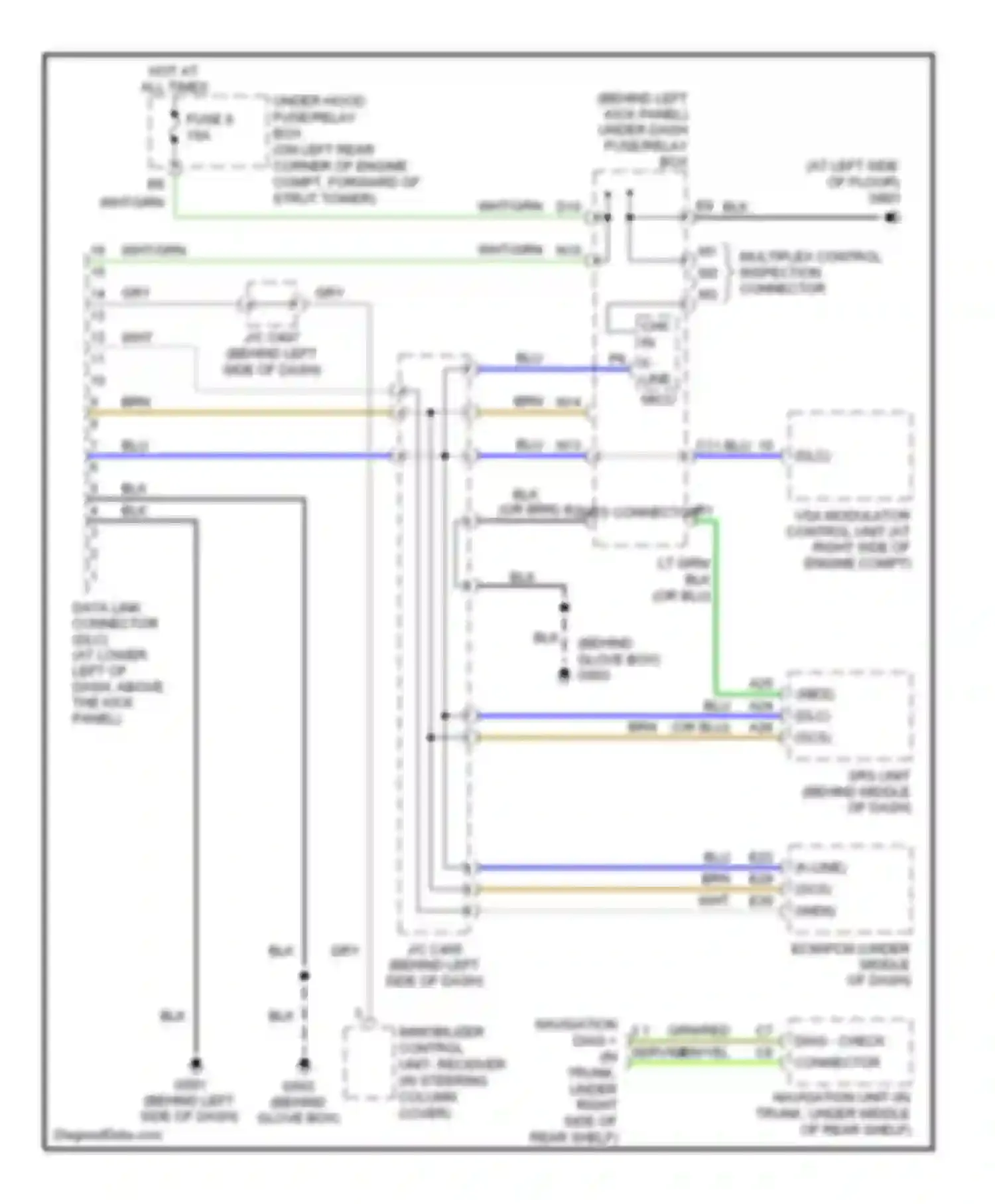 TSX Acura I (2003-2008): Data link connector circuit