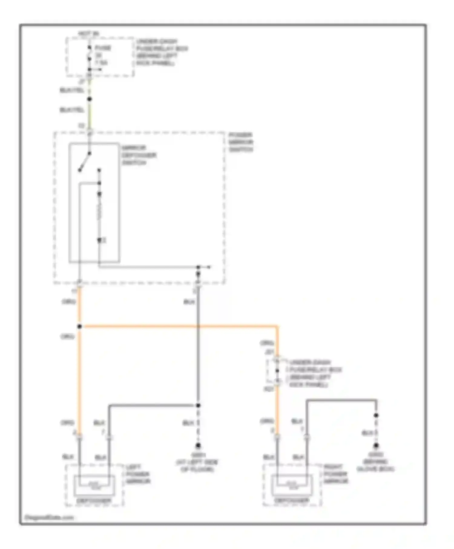 Wiring diagram blk/yel for Acura TSX I (2003-2008) (5 of 18)