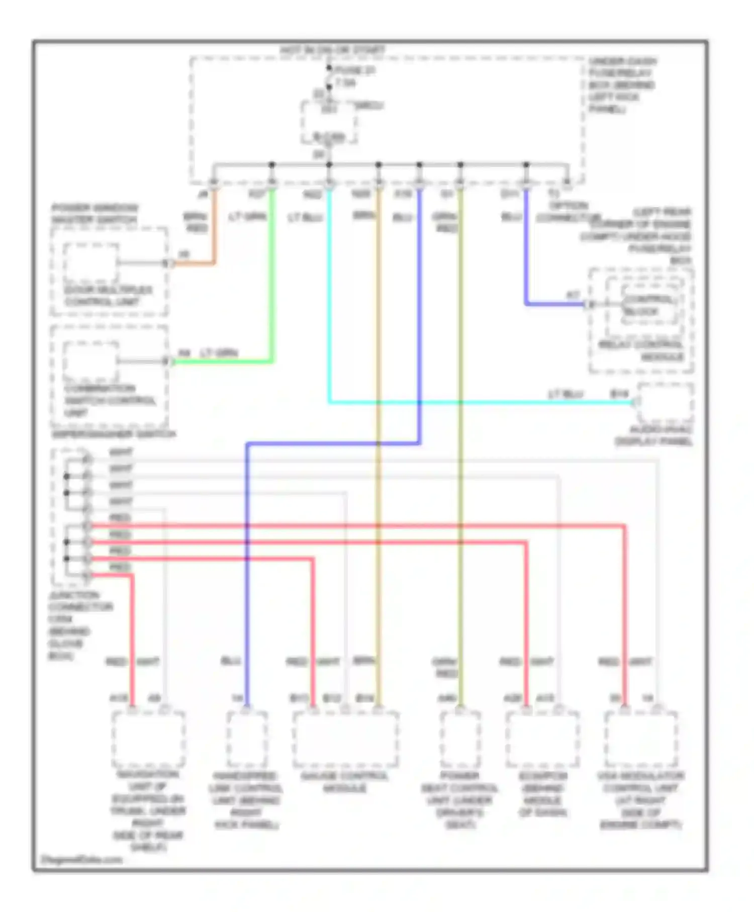 Wiring diagram combination switch control unit for Acura TSX I (2003-2008) (6 of 11)