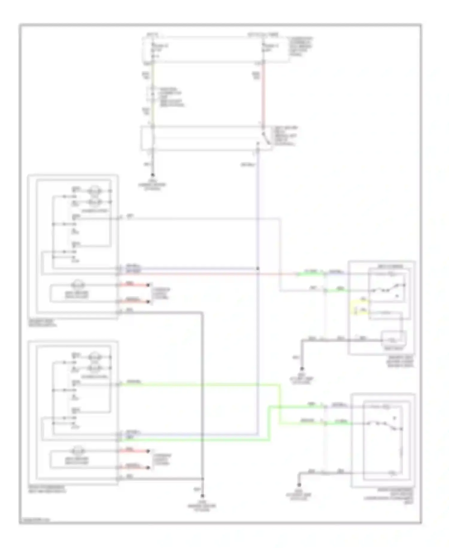 Wiring diagram driver's seat heater switch for Acura TSX I (2003-2008) (2 of 3)