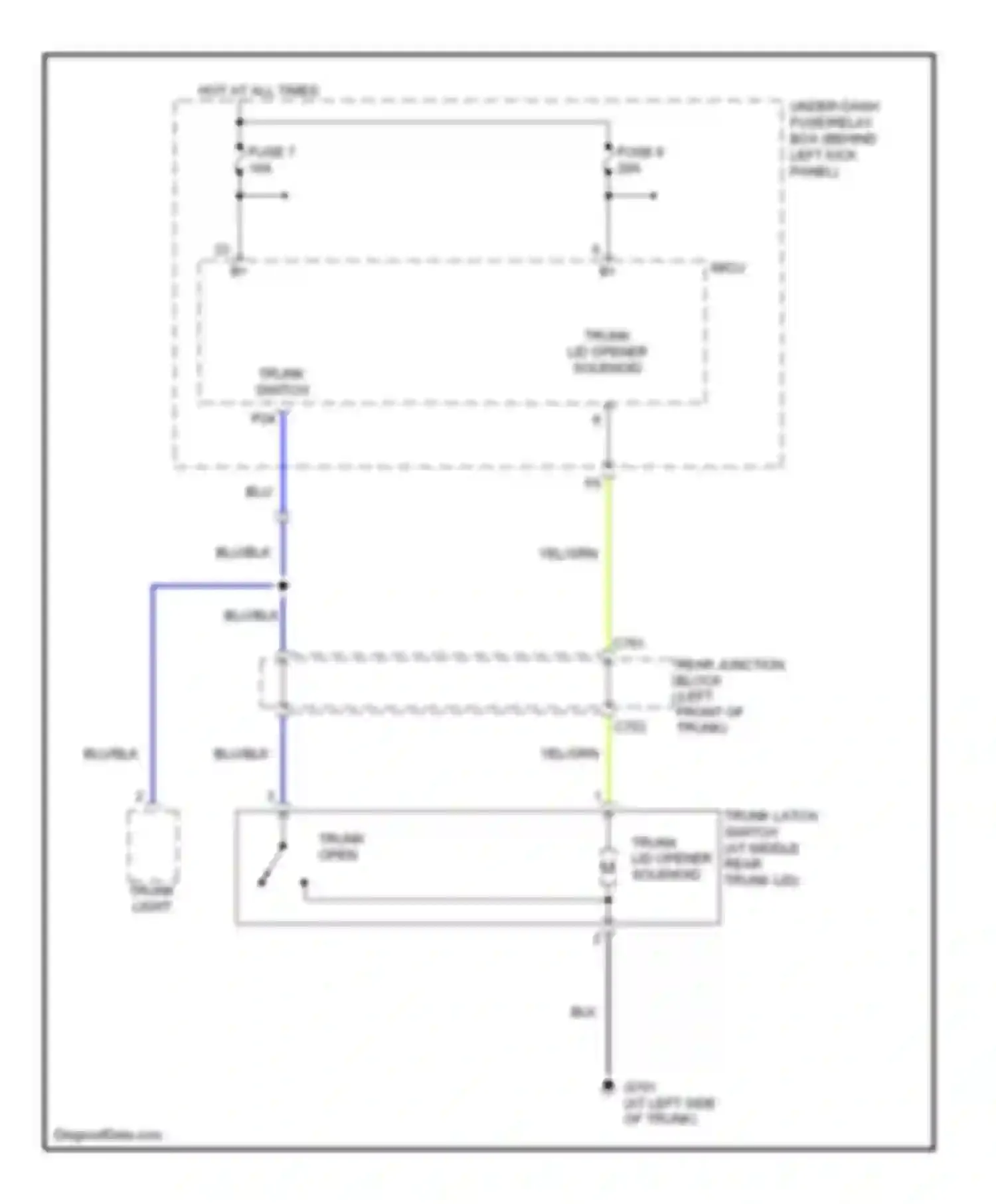 Wiring diagram fuse 7 for Acura TSX I (2003-2008) (17 of 17)
