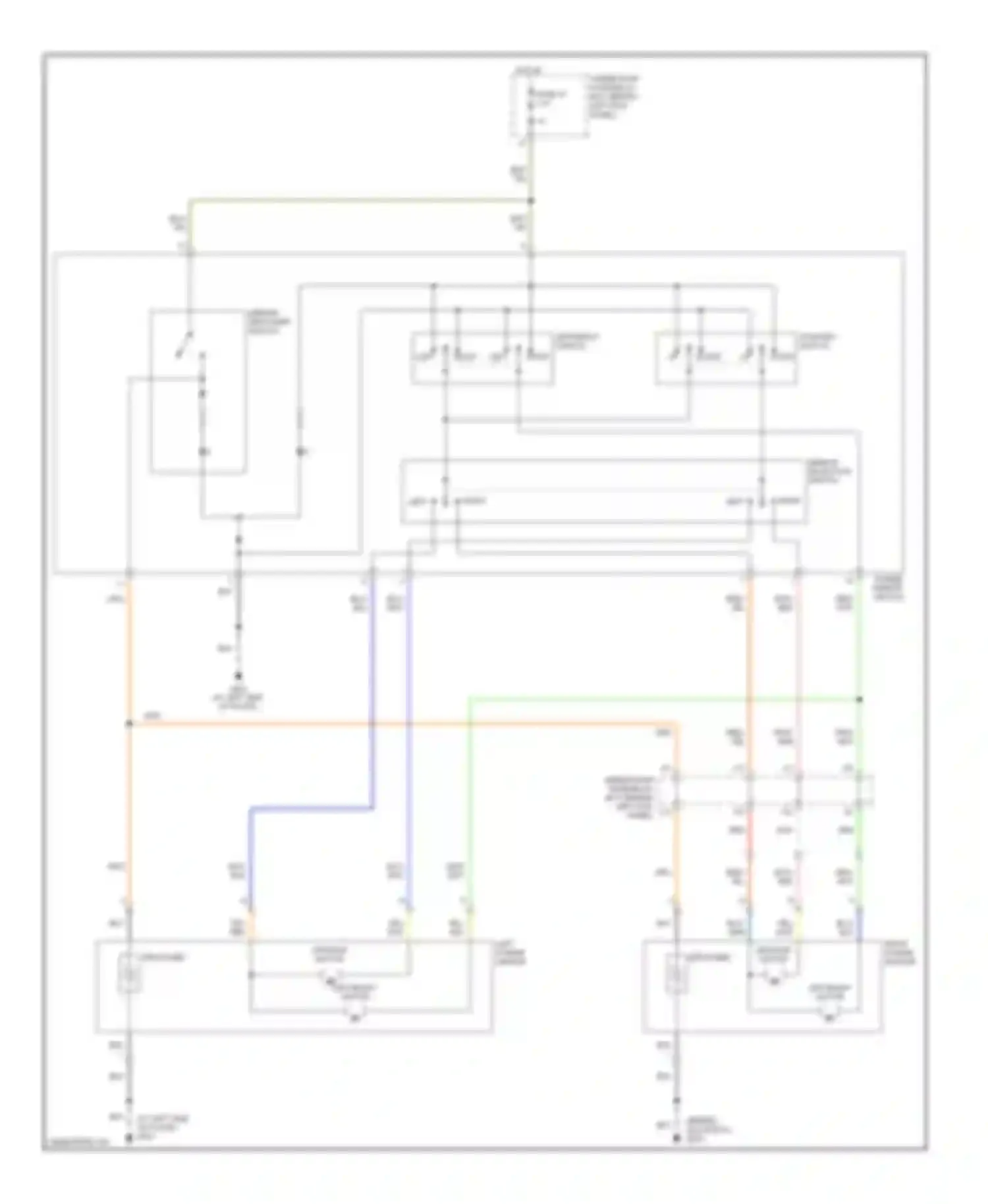 Wiring diagram power mirror switch for Acura TSX I (2003-2008) (4 of 4)