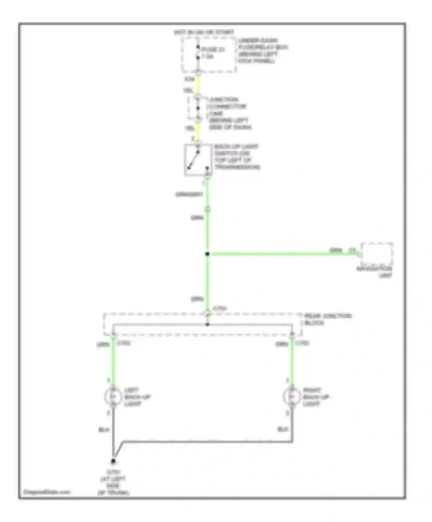 Wiring diagram rear junction block for Acura TSX I (2003-2008) (2 of 7)