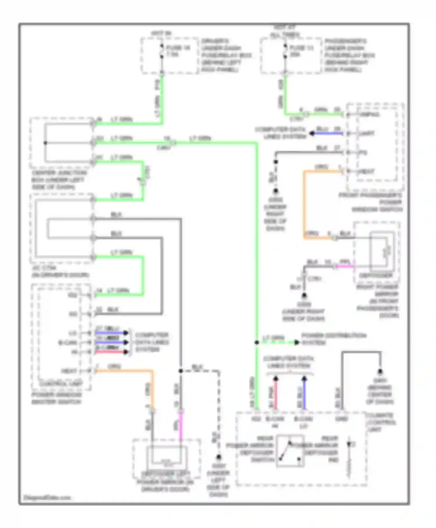 Wiring diagram hot in on for Acura TSX II (2008-2014) (6 of 18)