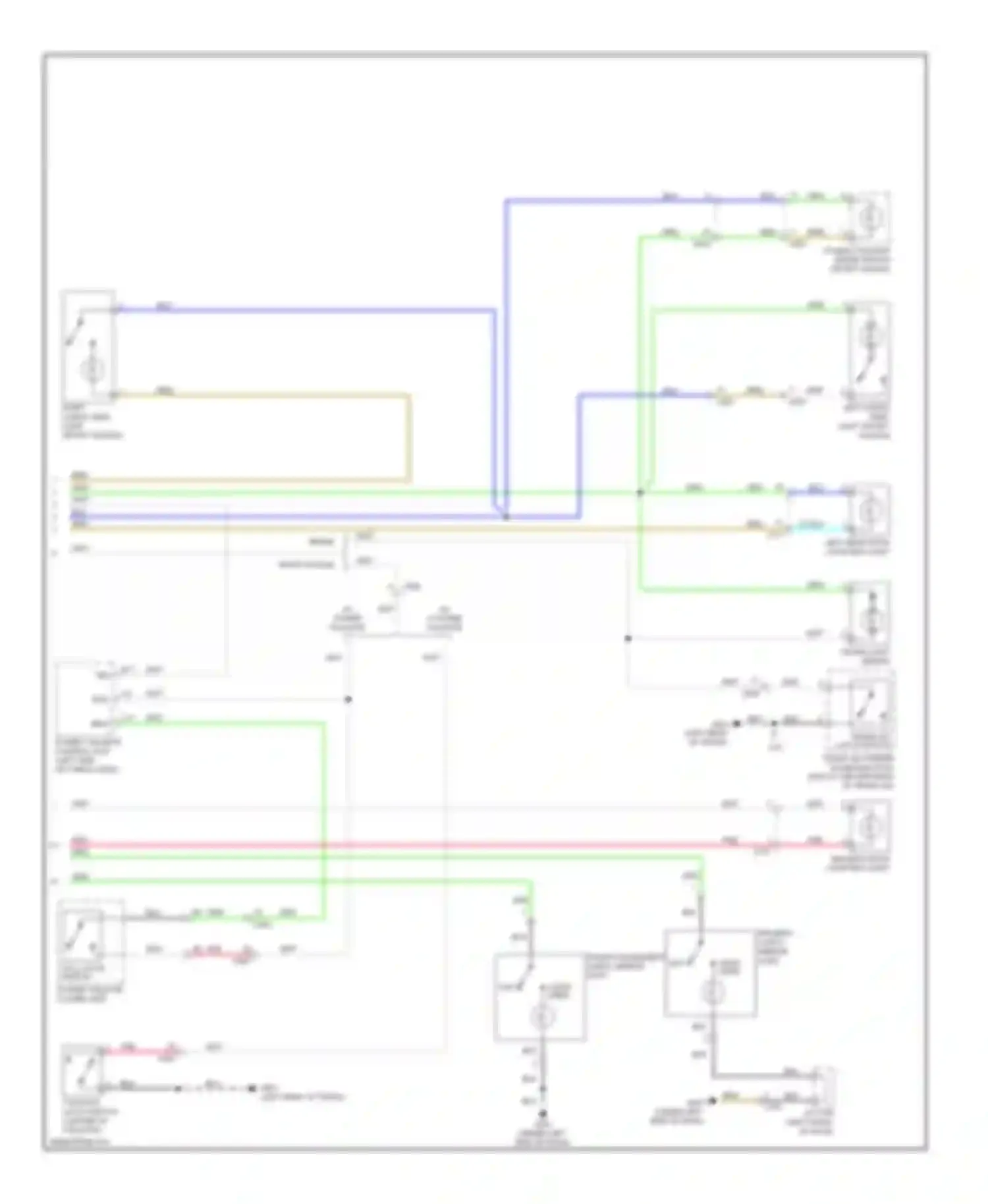 Wiring diagram right cargo area light for Acura TSX II (2008-2014) (1 of 1)