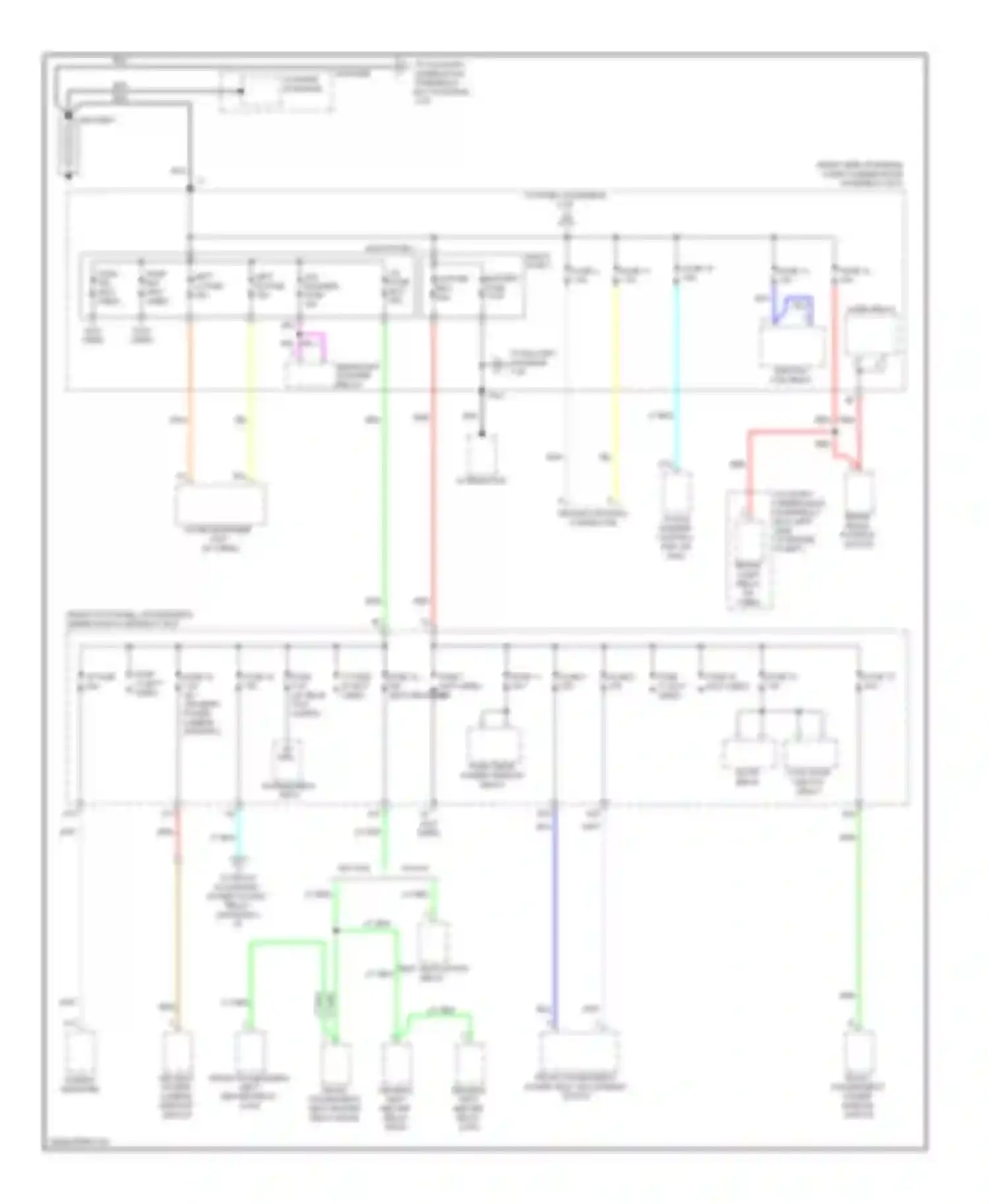 ZDX Acura I (2009-2013): Power distribution circuit, without keyless access (1 of 7)