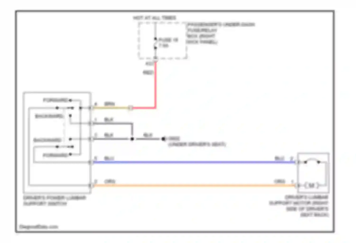 ZDX Acura I (2009-2013): Driver"s lumbar circuit