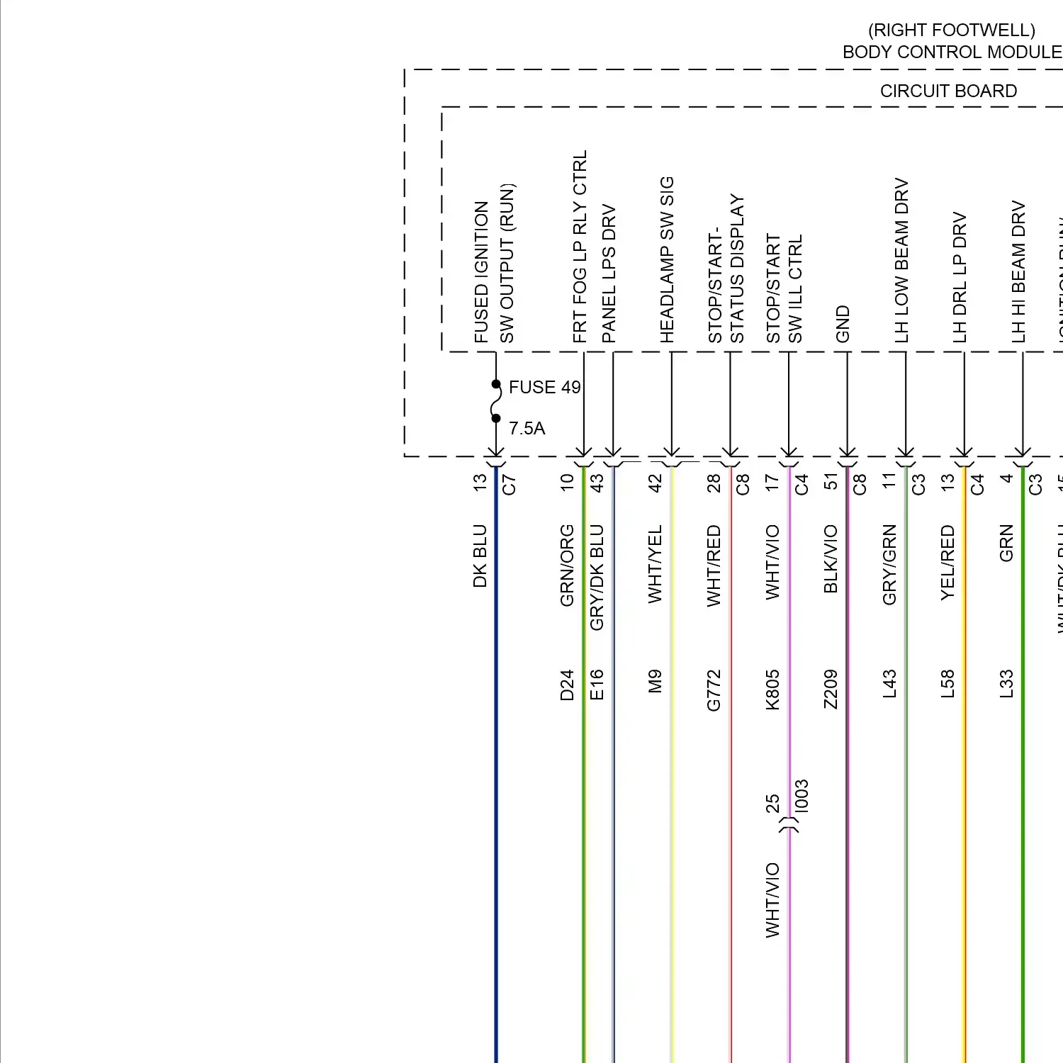 demo - Headlamps circuit, base (1 of 2) Headlamps circuit, base (1 of 2)