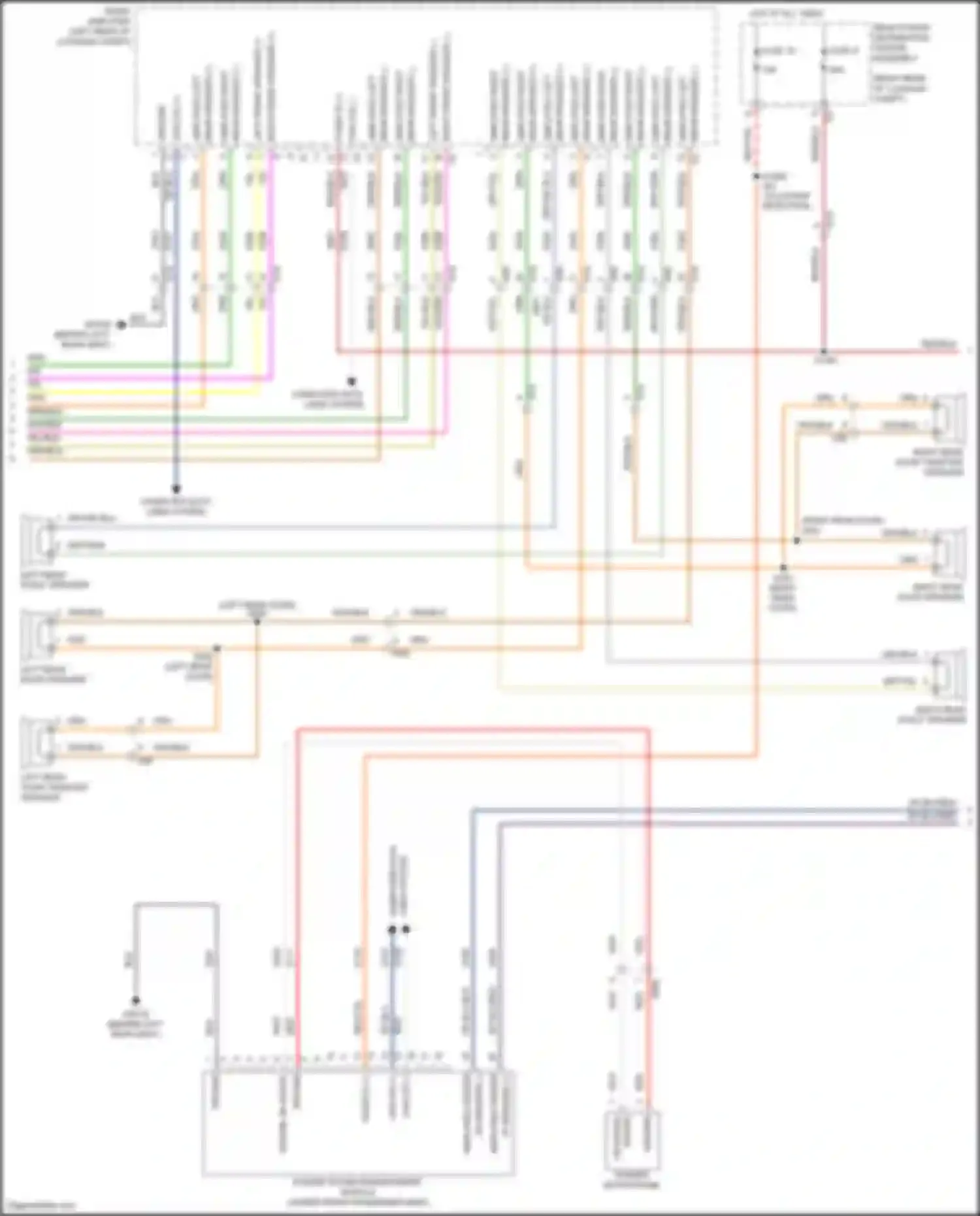Wiring diagram left rear door tweeter speaker for Alfa Romeo Giulia 952 (2016-2024) (3 of 6)