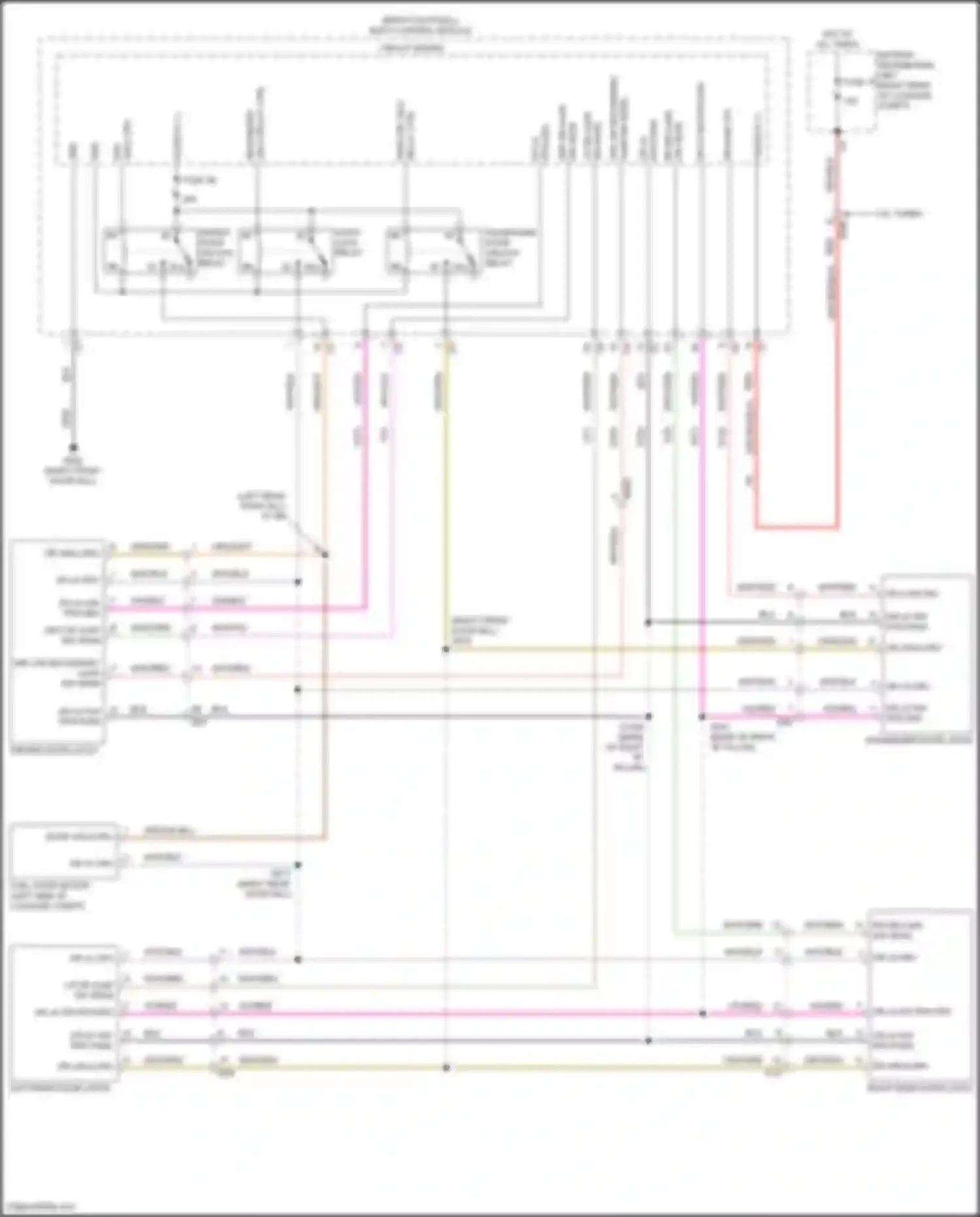Wiring diagram passenger door unlock relay for Alfa Romeo Giulia 952 (2016-2024) (1 of 3)