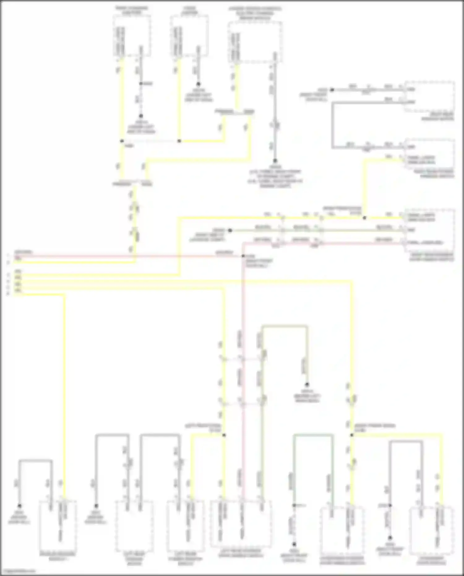 Wiring diagram right rear power window switch for Alfa Romeo Giulia 952 (2016-2024) (1 of 2)