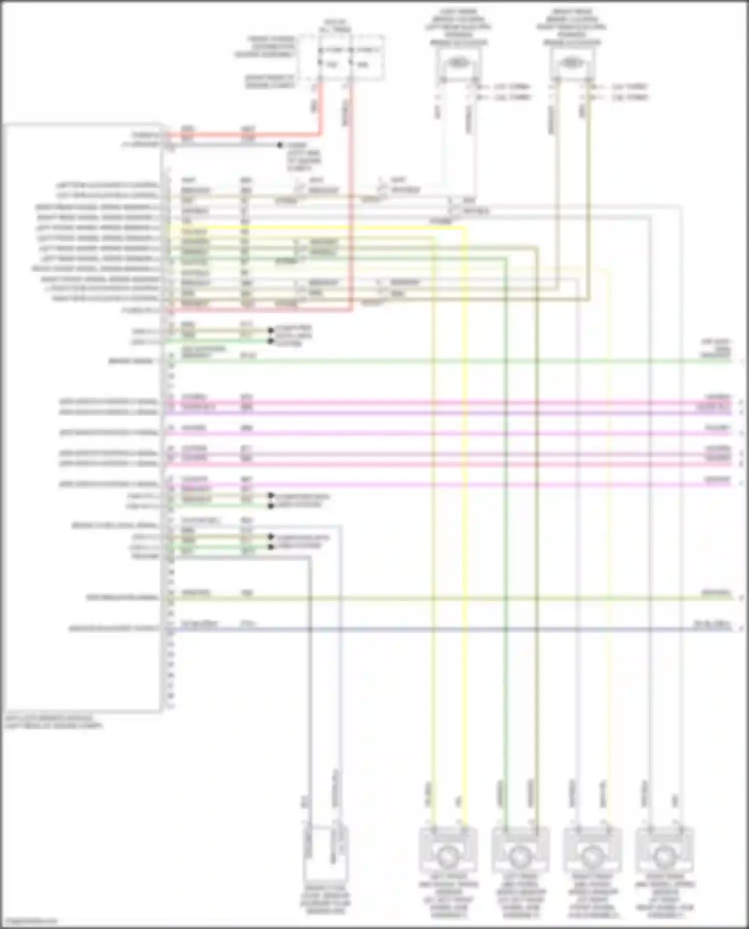 Wiring diagram left rear abs wheel speed sensor for Alfa Romeo Stelvio I (2017-2024) (3 of 3)