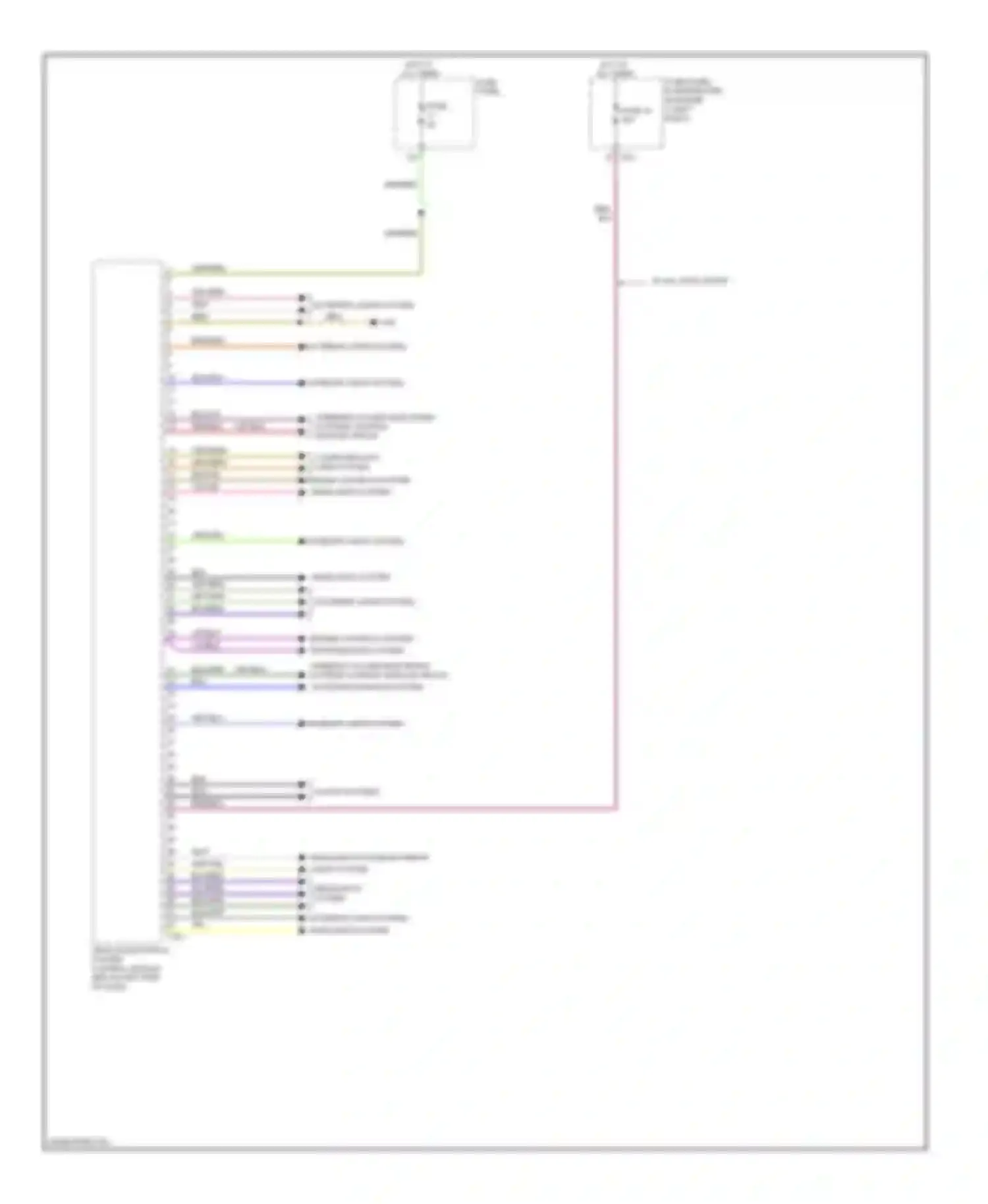 A3 Audi 8P facelift 2 (2008-2013): Vehicle electrical system control module circuit (2 of 2)